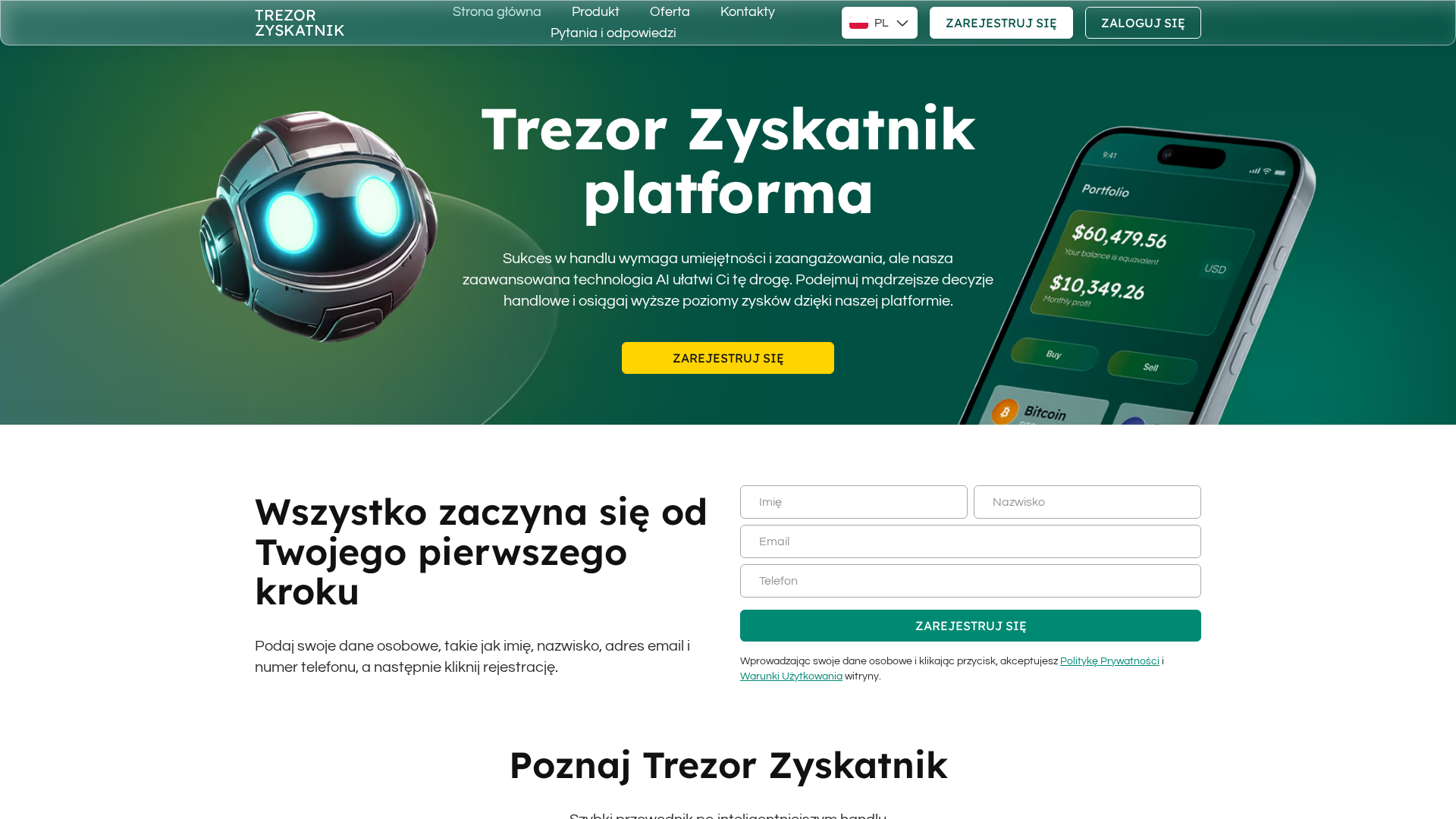 Screenshot of trezor-zyskatnik.com