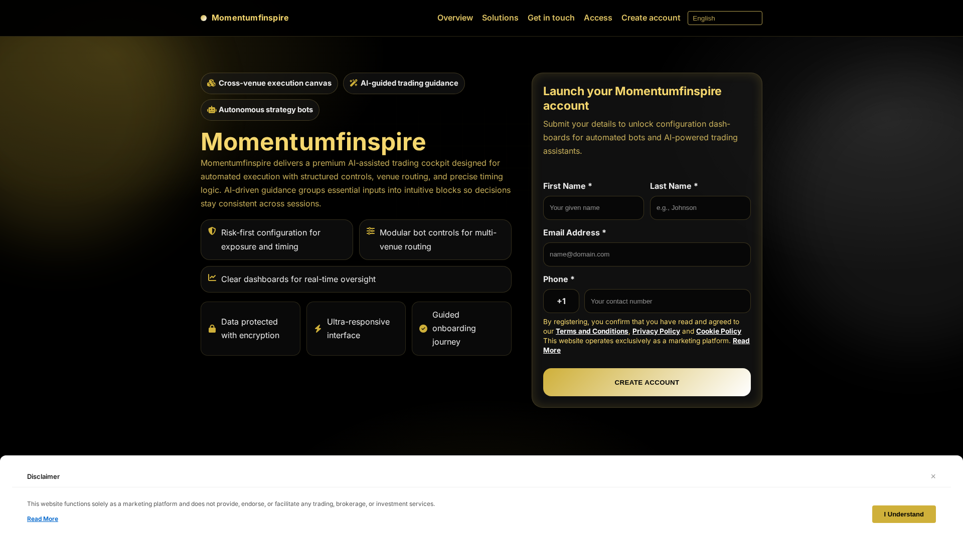 Screenshot of momentumfinspire-solution.com