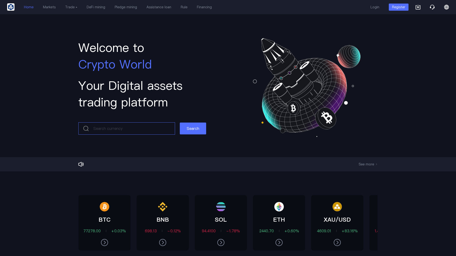 Screenshot of cryptohotc.com