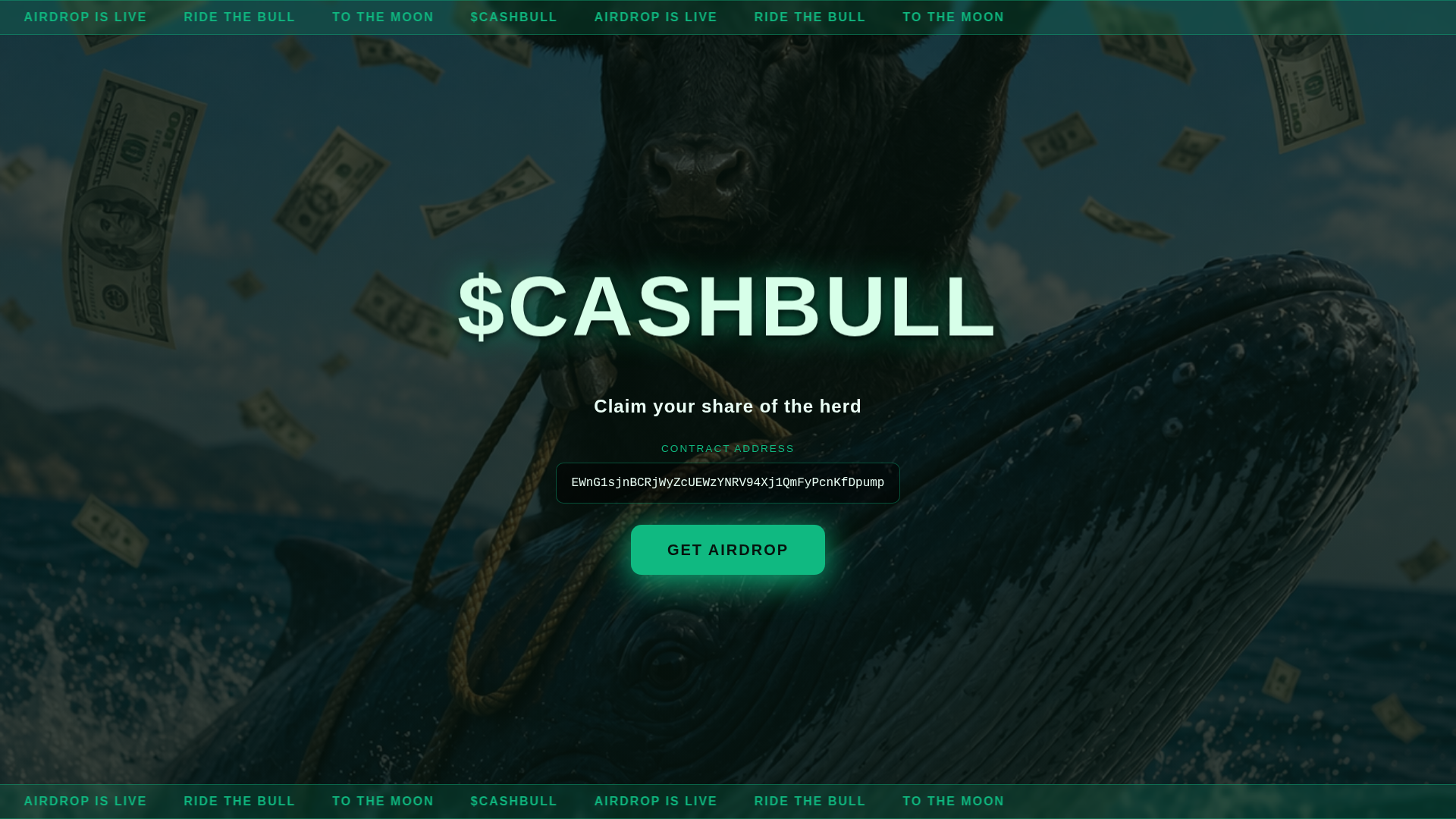 Screenshot of cashbulldrop.fun