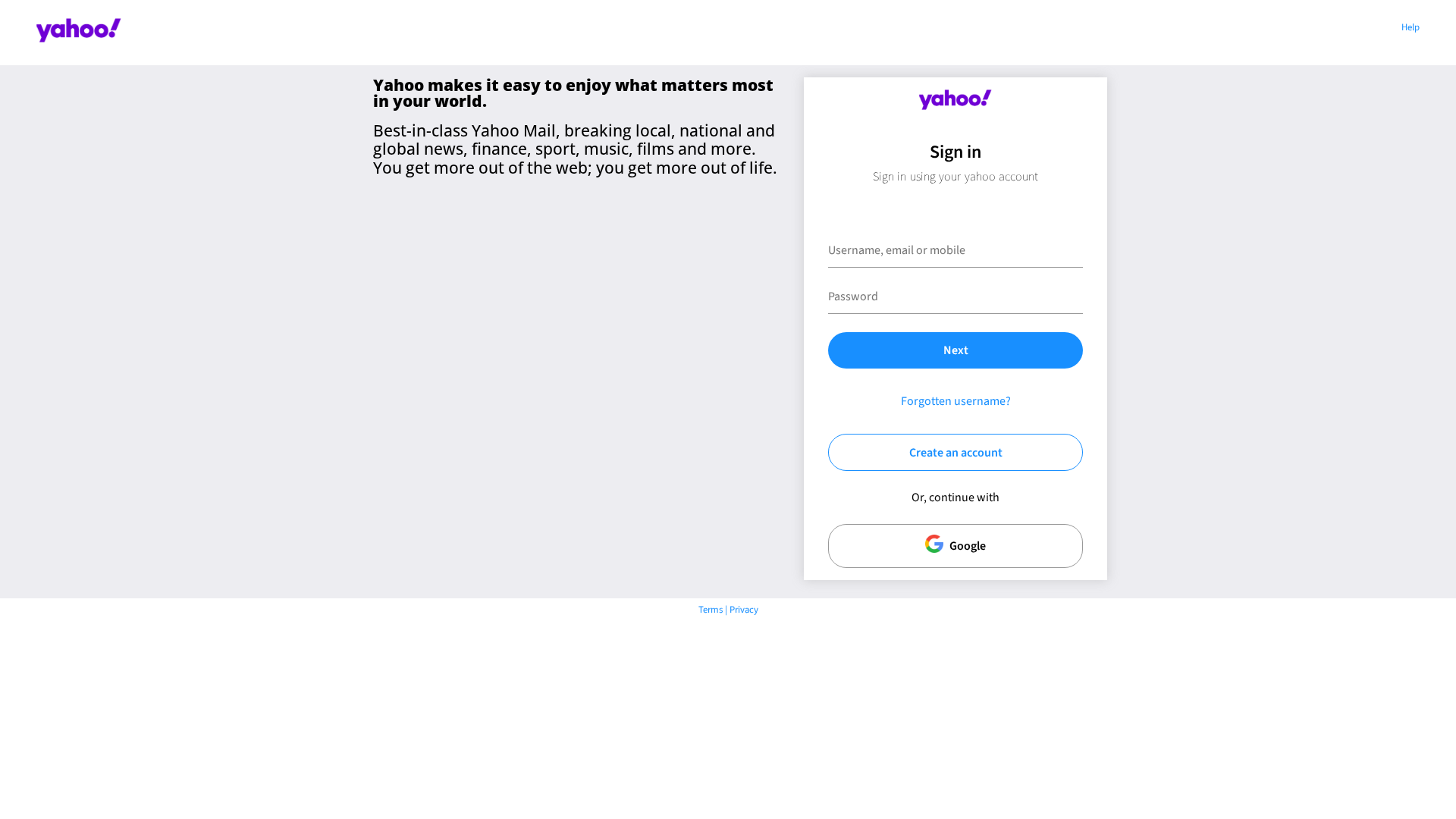 Screenshot of yahoomailoilna.github.io