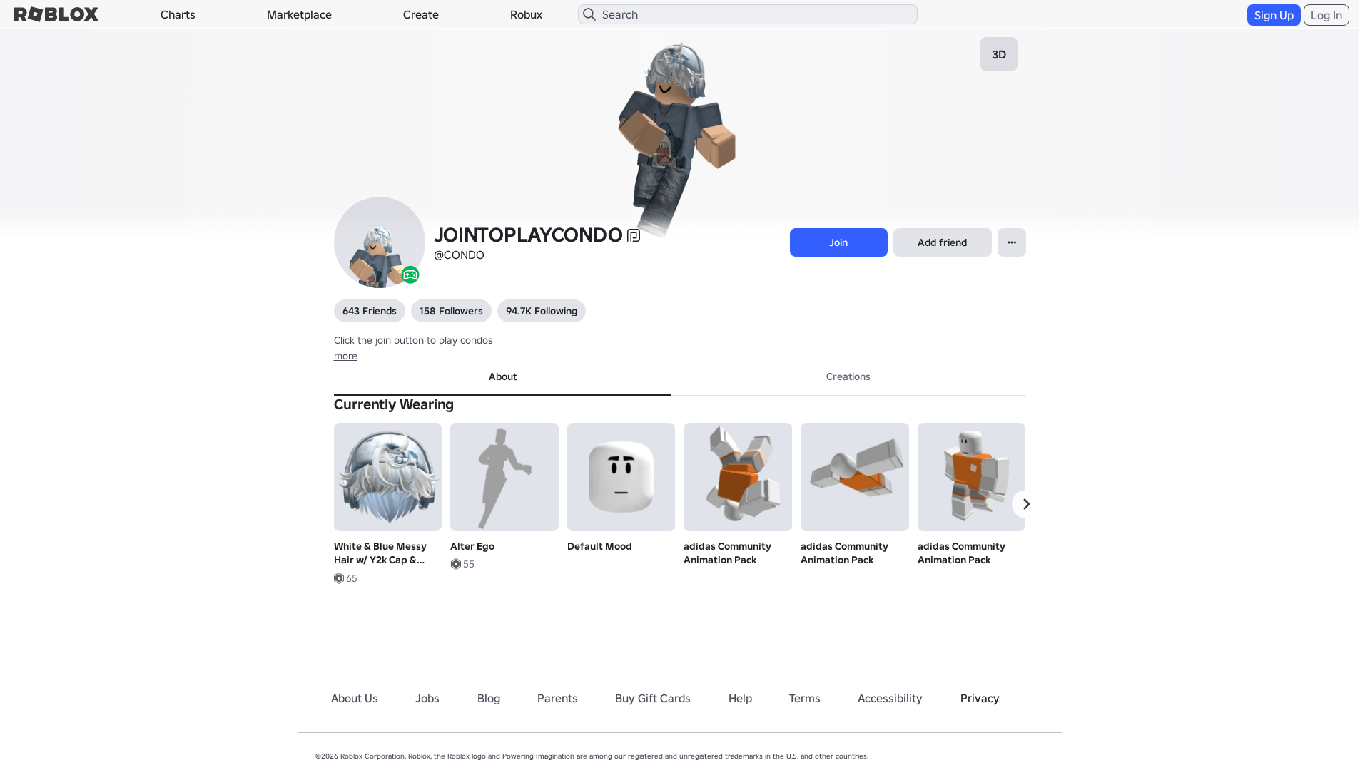 Screenshot of www.roblox.com.ml