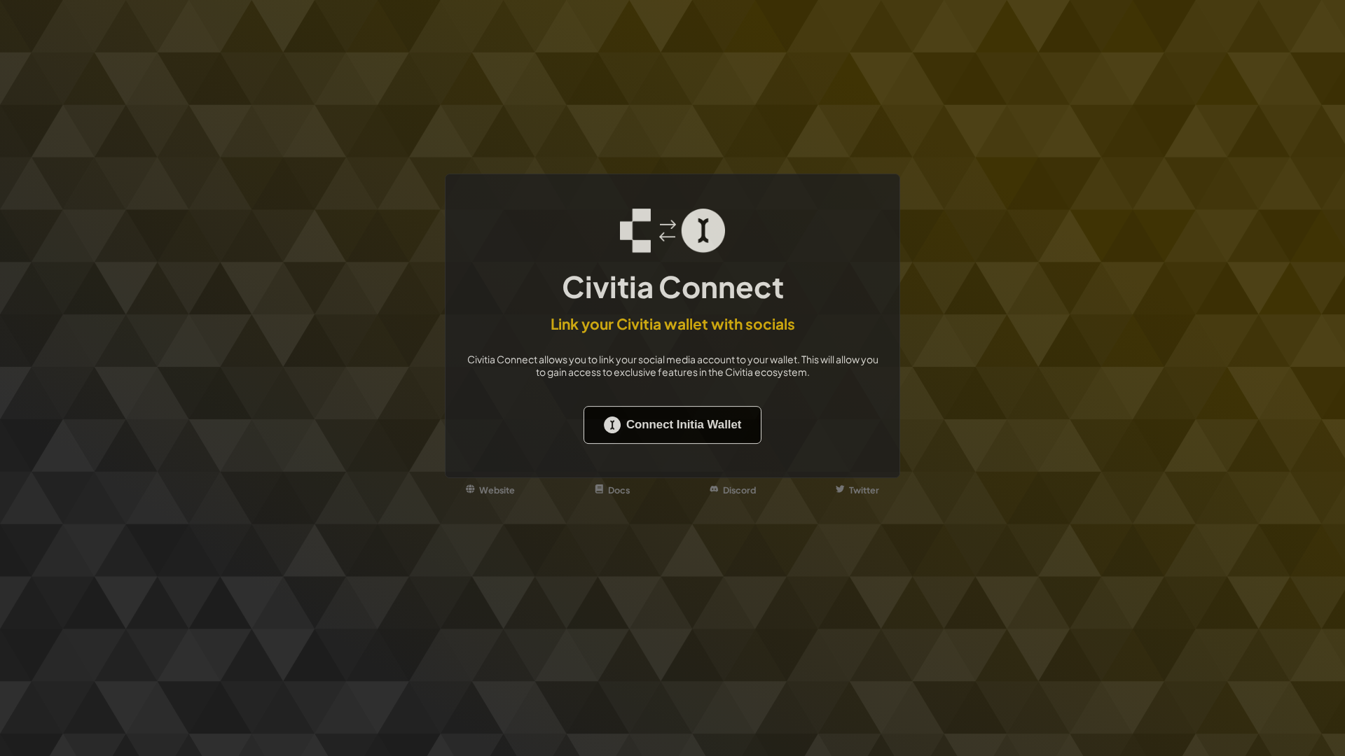 Screenshot of civitia-link-wallet-app.pages.dev