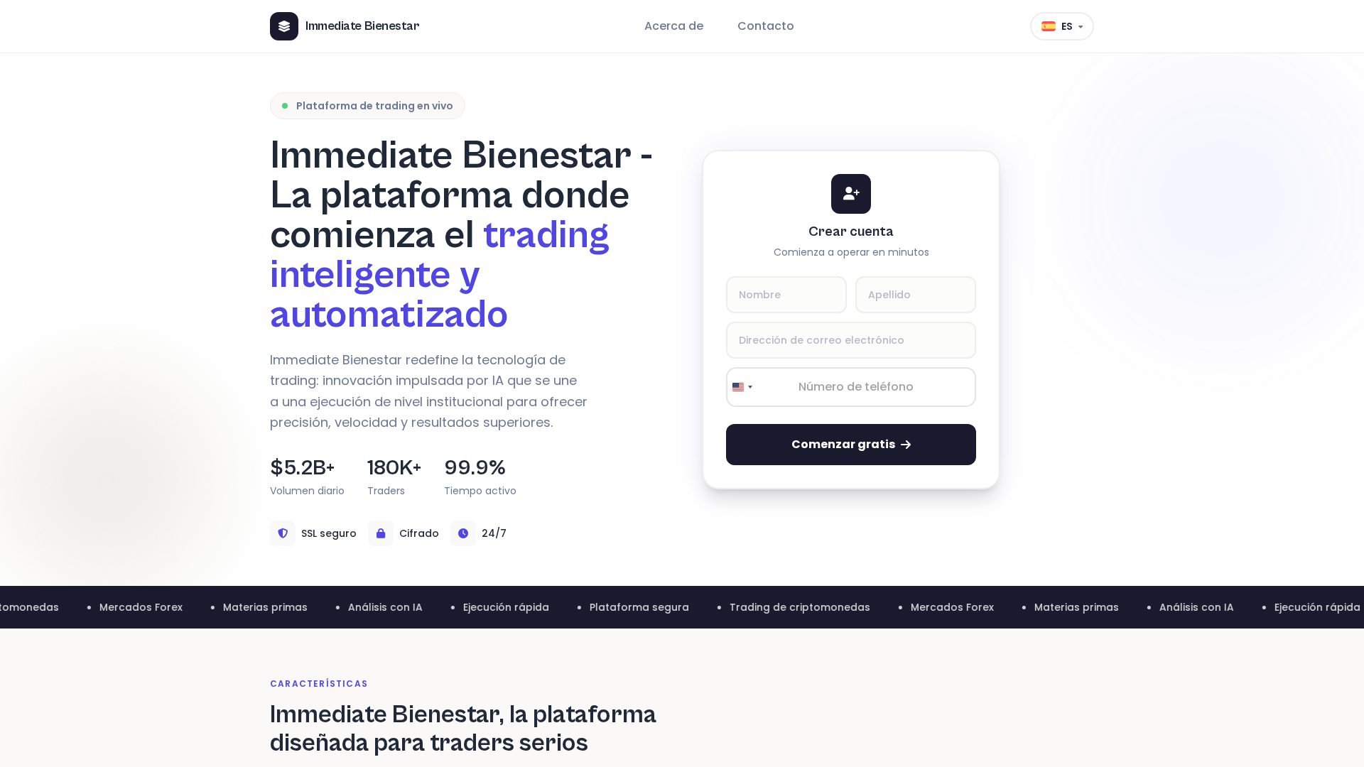 Screenshot of immediatebienestar-es.com