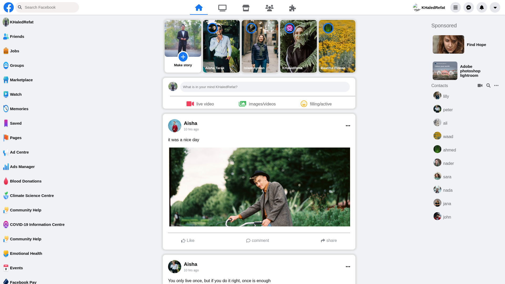 Screenshot of www.fb-clone-new.vercel.app