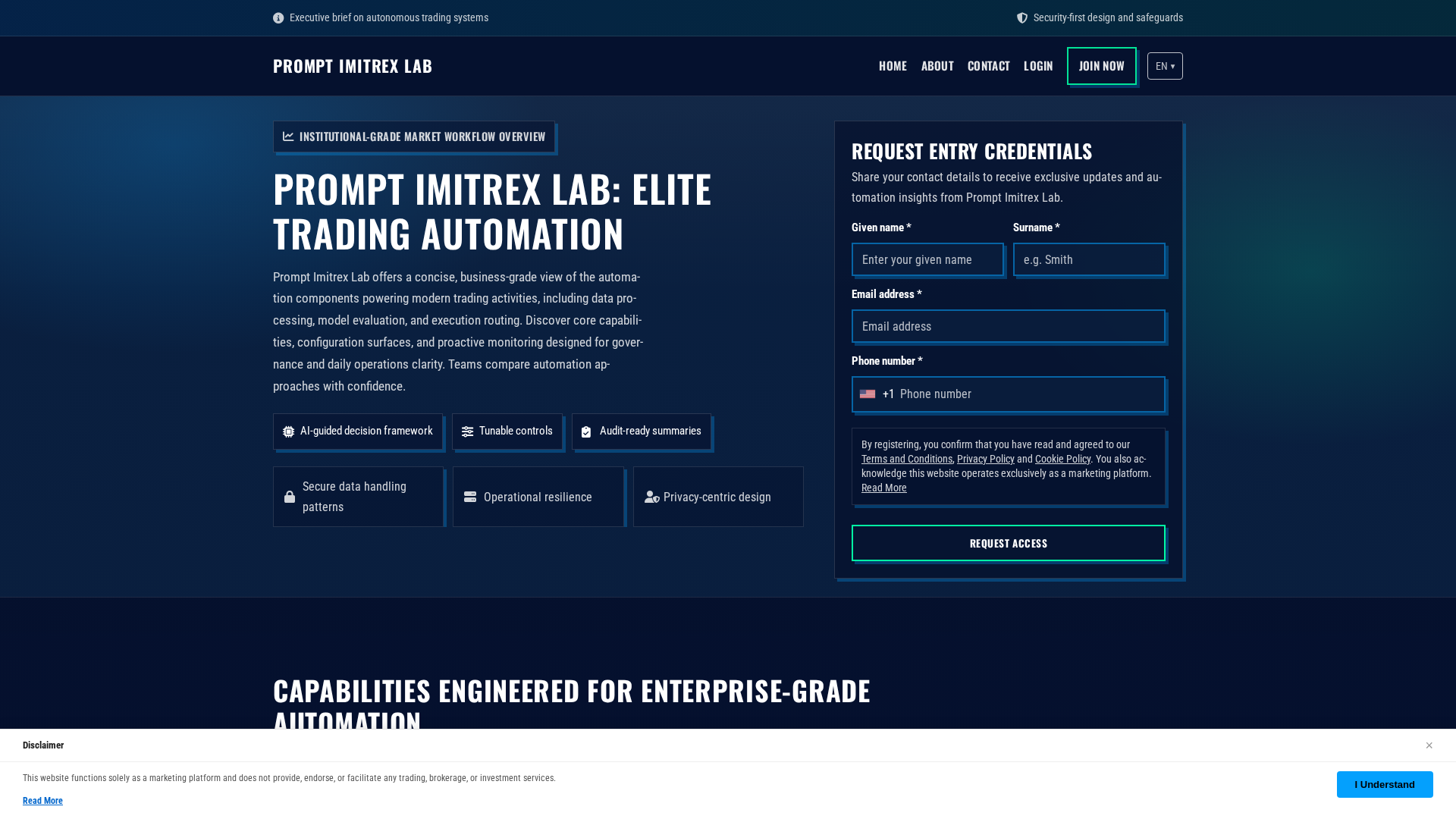 Screenshot of promptimitrexlab.cfd