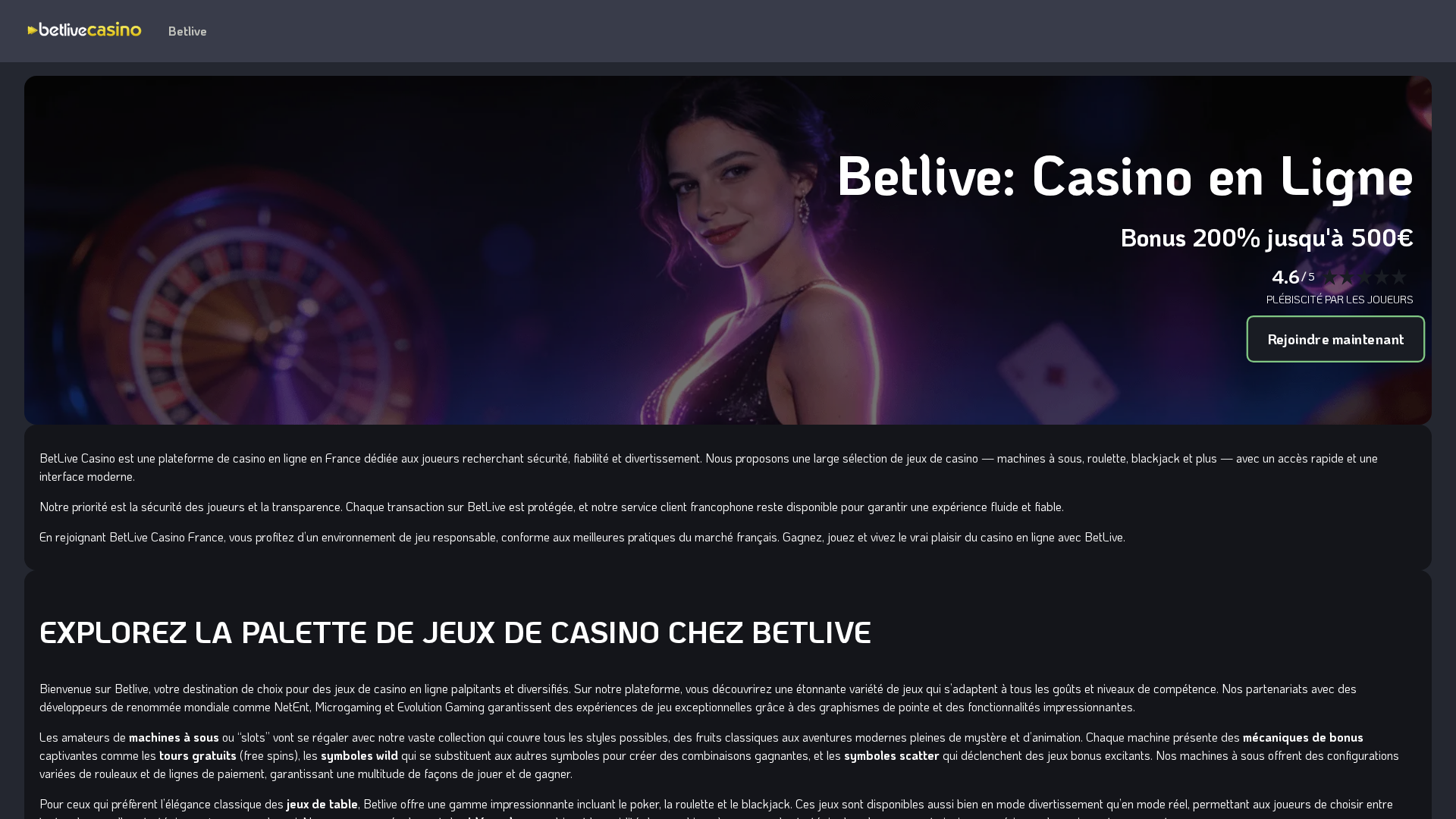 Screenshot of betlive-fr.com