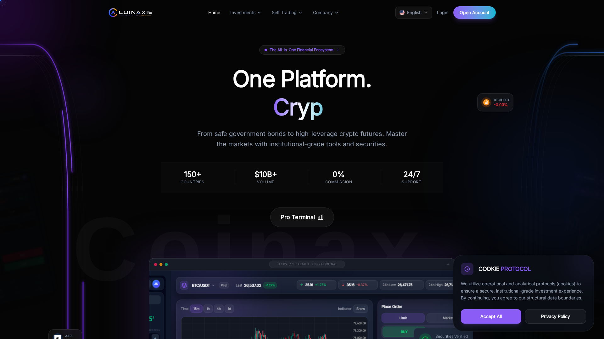 Screenshot of coinaxie.com