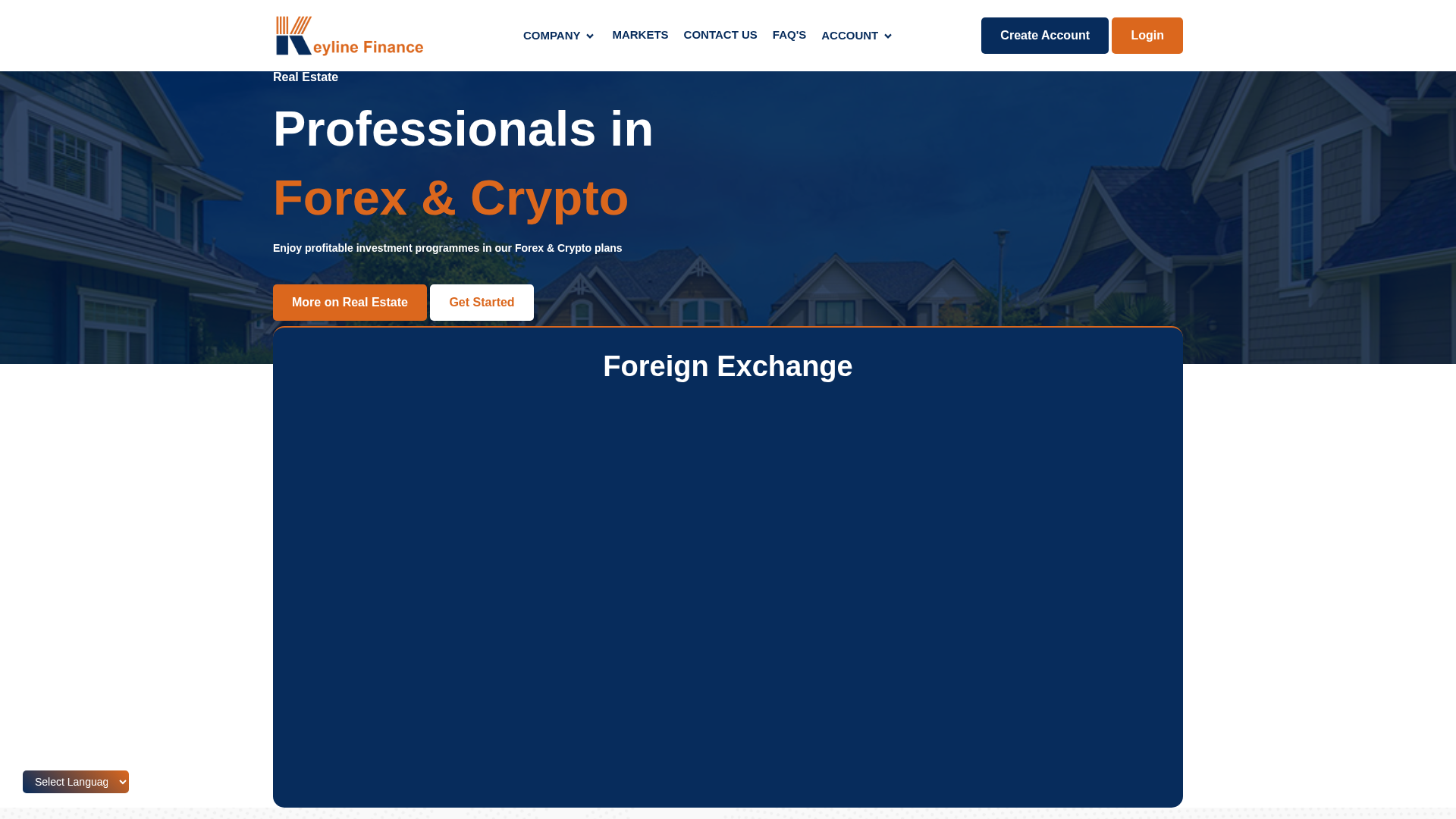 Screenshot of keylinefinance.com