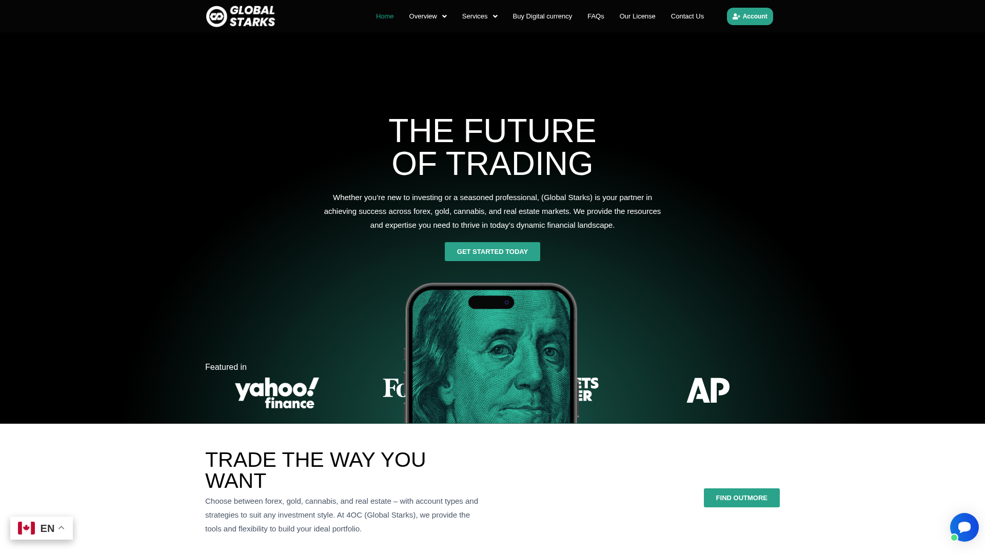 Screenshot of globalstarks.com