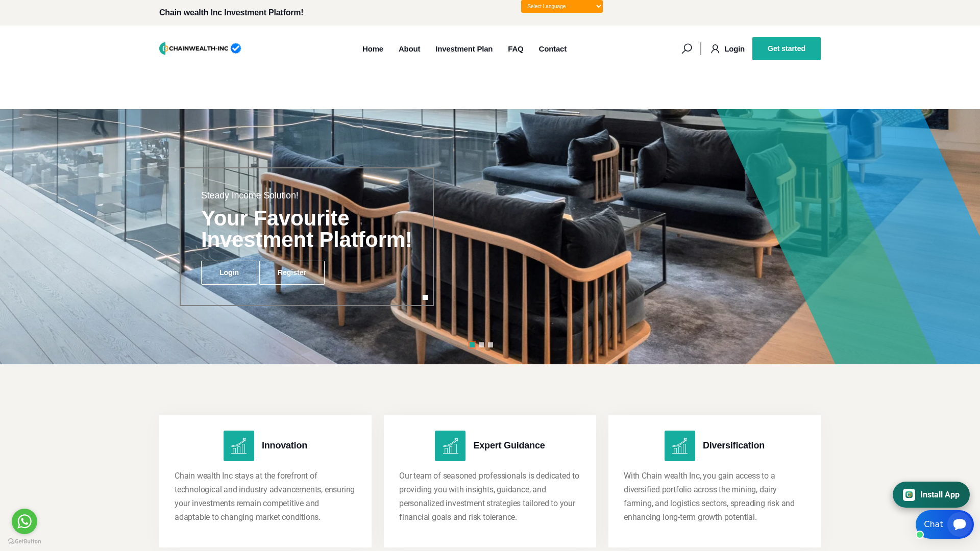 Screenshot of chainwealth-inc.com