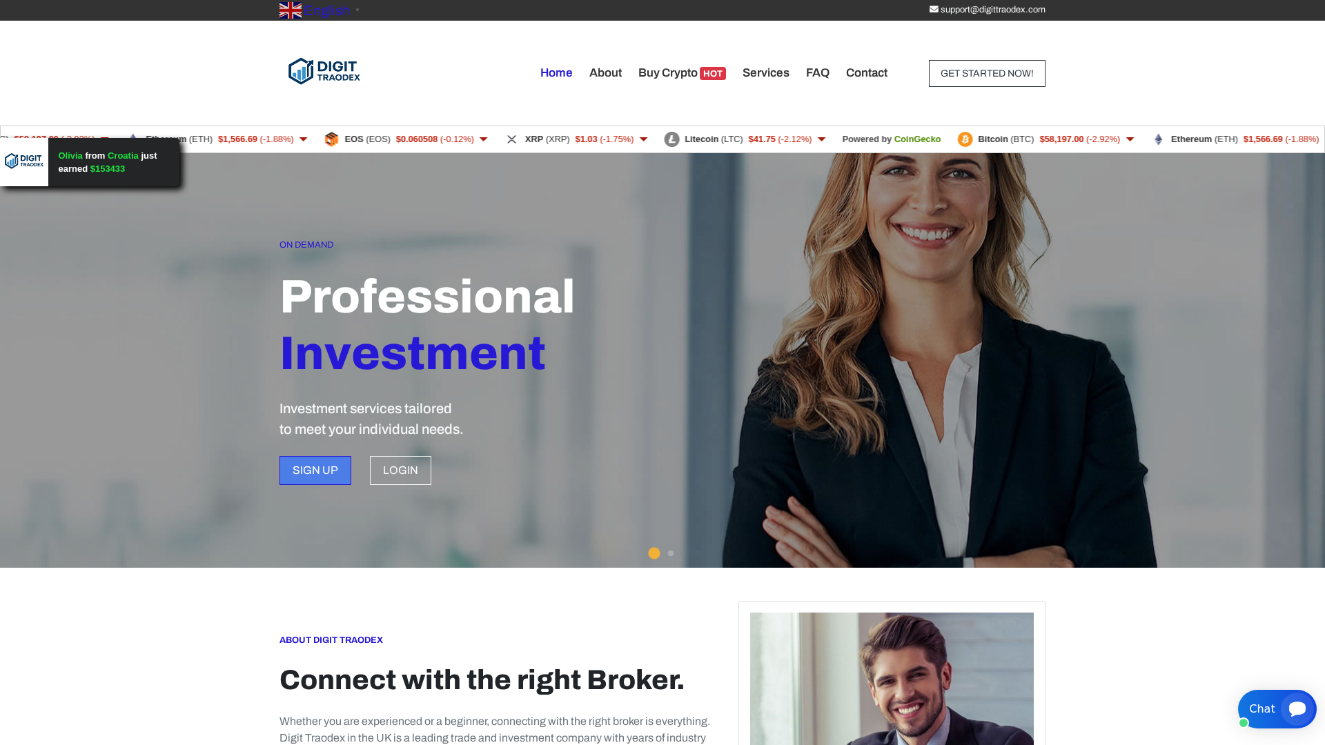 Screenshot of digittraodex.com