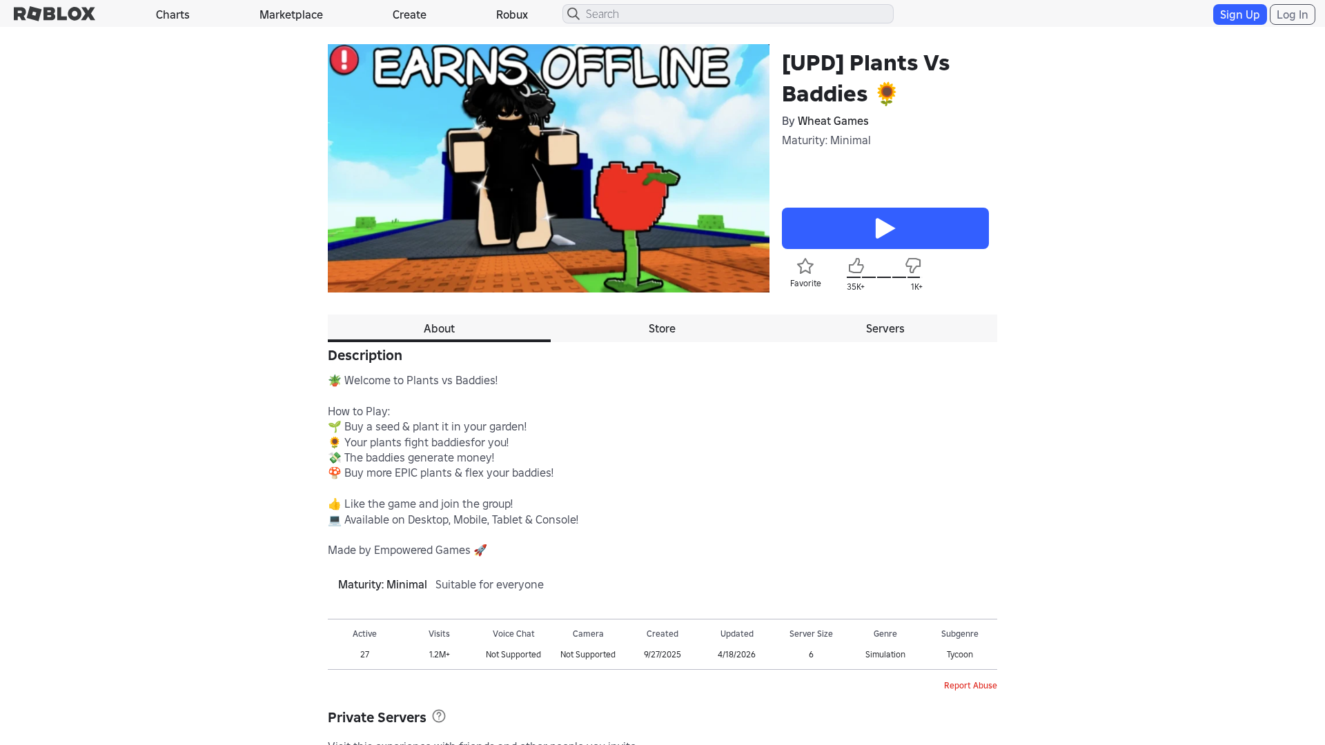 Screenshot of www.roblox.com.bi