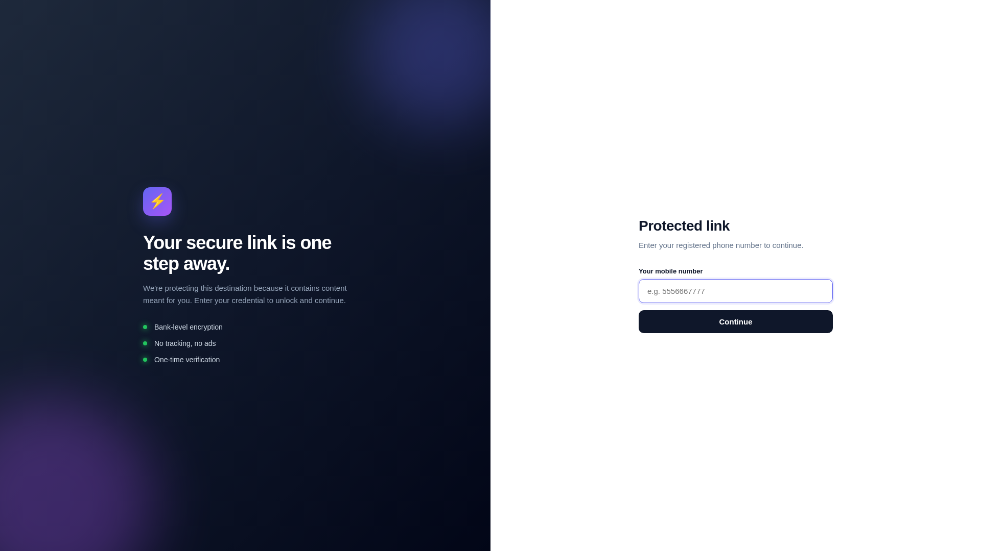 Screenshot of adp.lnksms.io