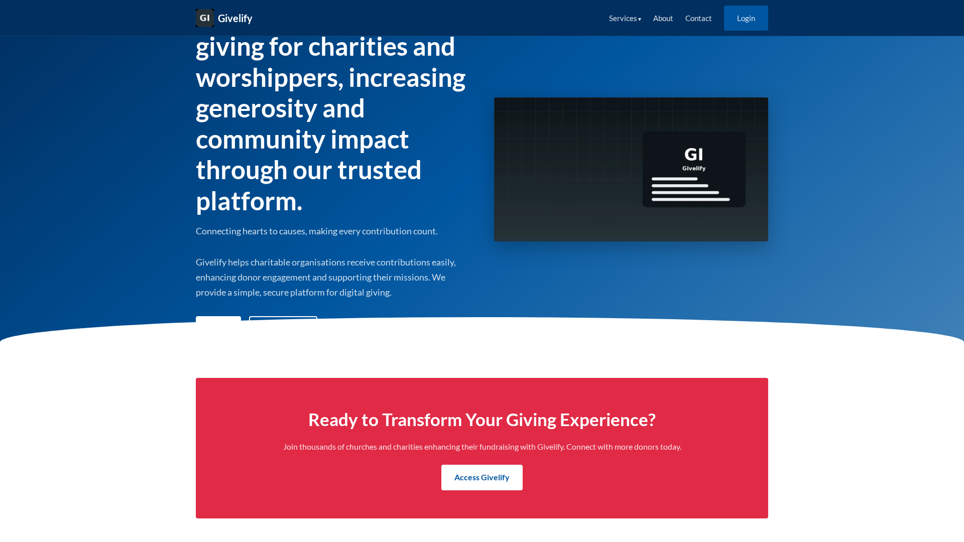 Screenshot of givelifycu.co.com