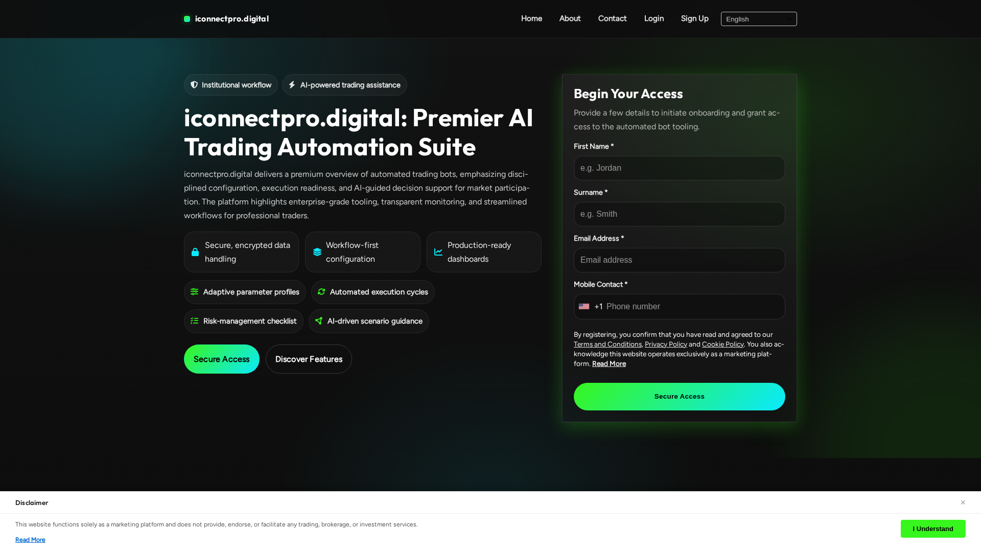 Screenshot of iconnectpro.digital