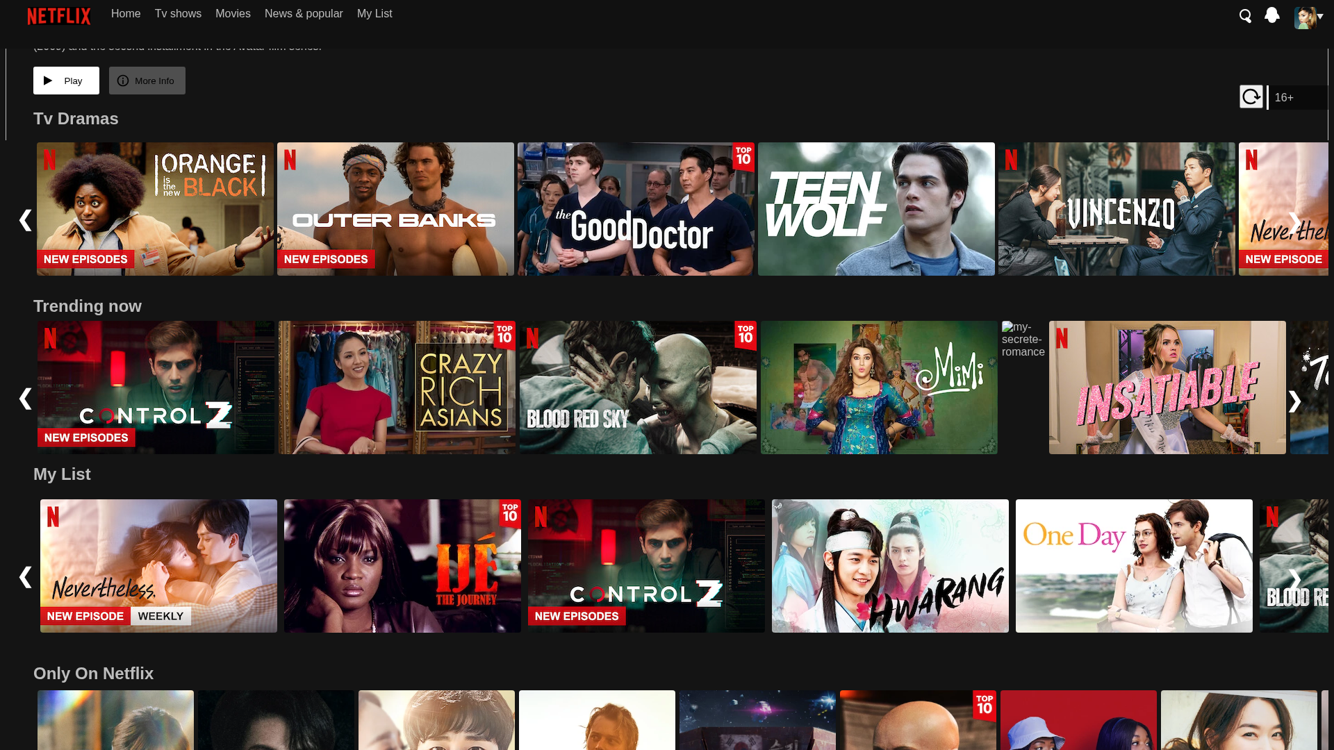 Screenshot of netflix-clone-azure-two.vercel.app