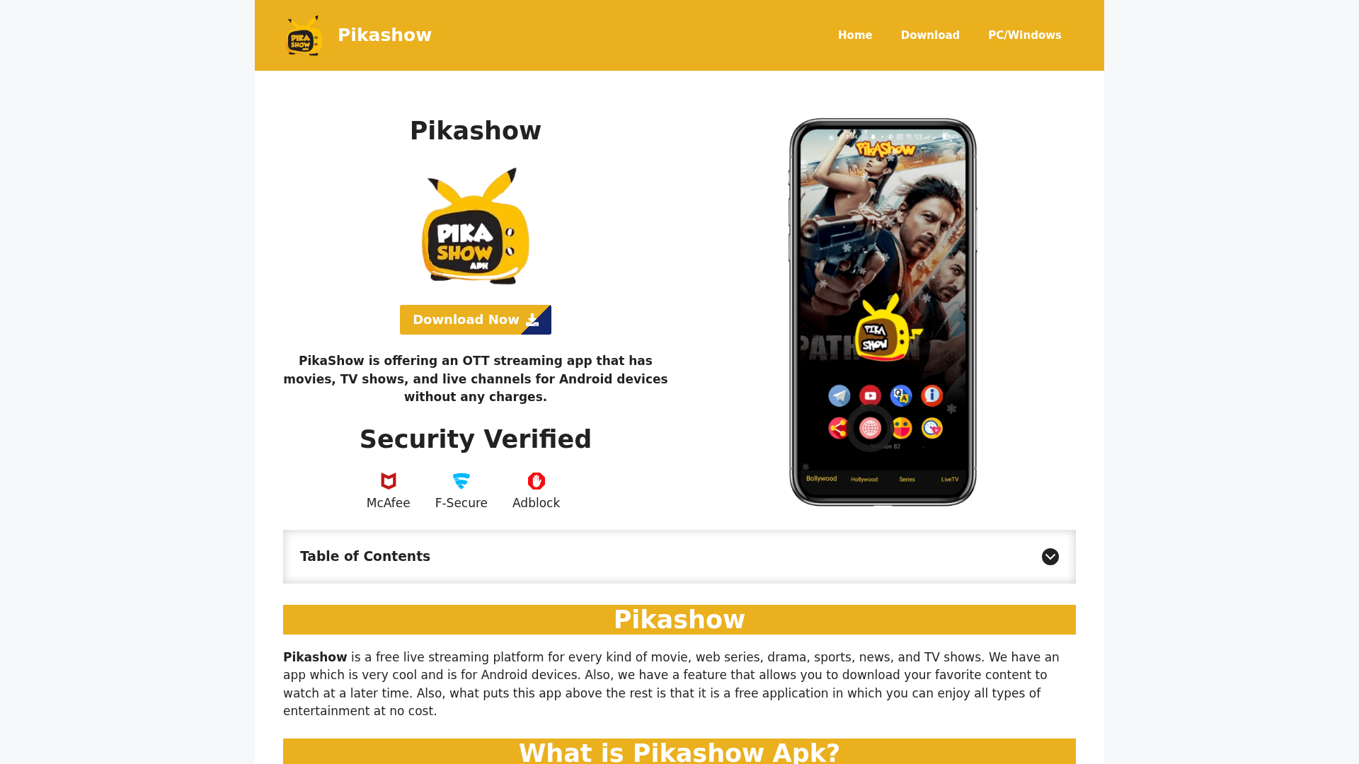 Screenshot of picashow.net.in