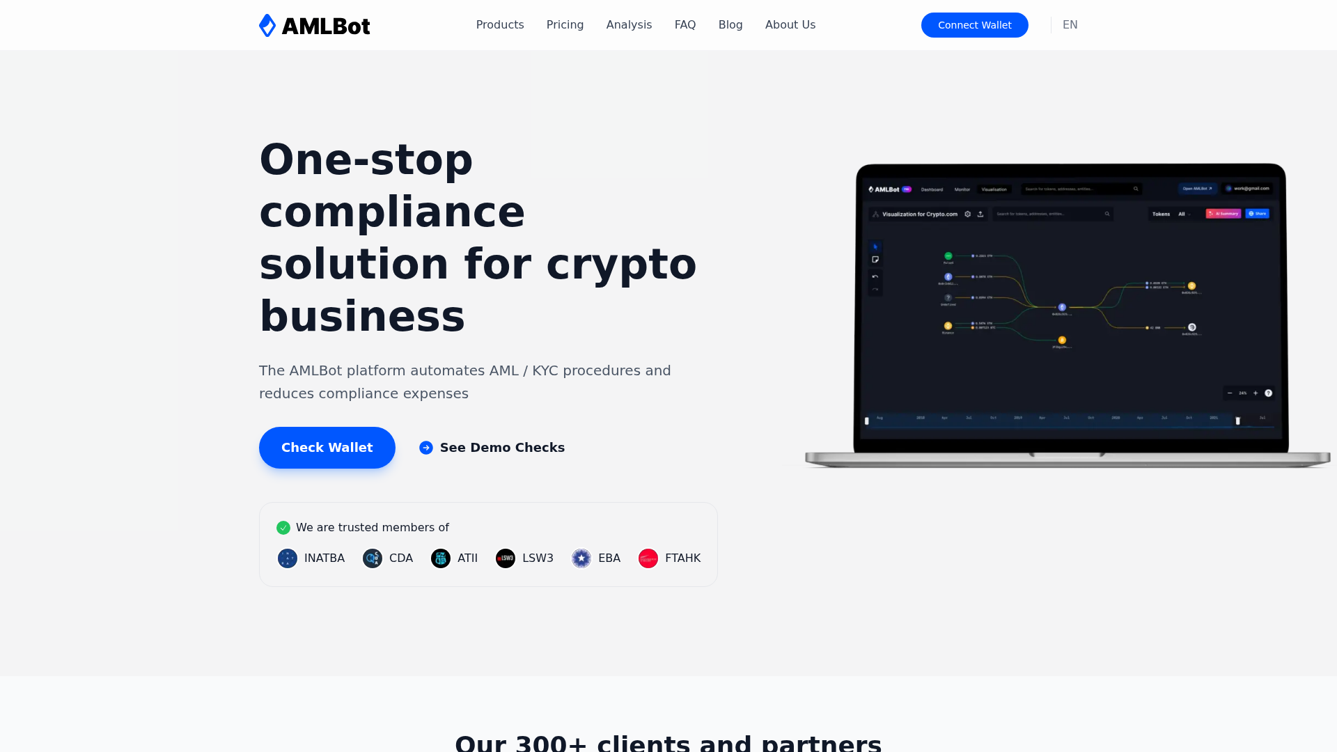 Screenshot of amlbot-wallet.com