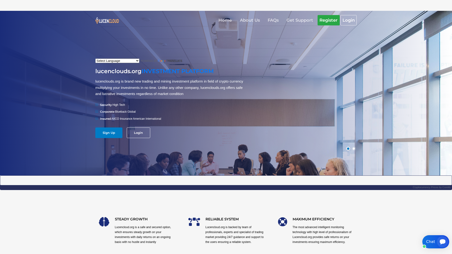 Screenshot of lucenclouds.org
