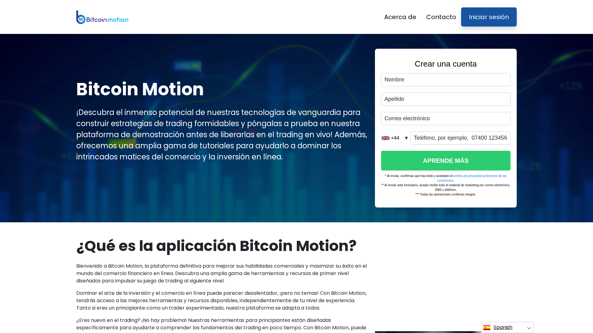 Screenshot of bitcoinmotion.software