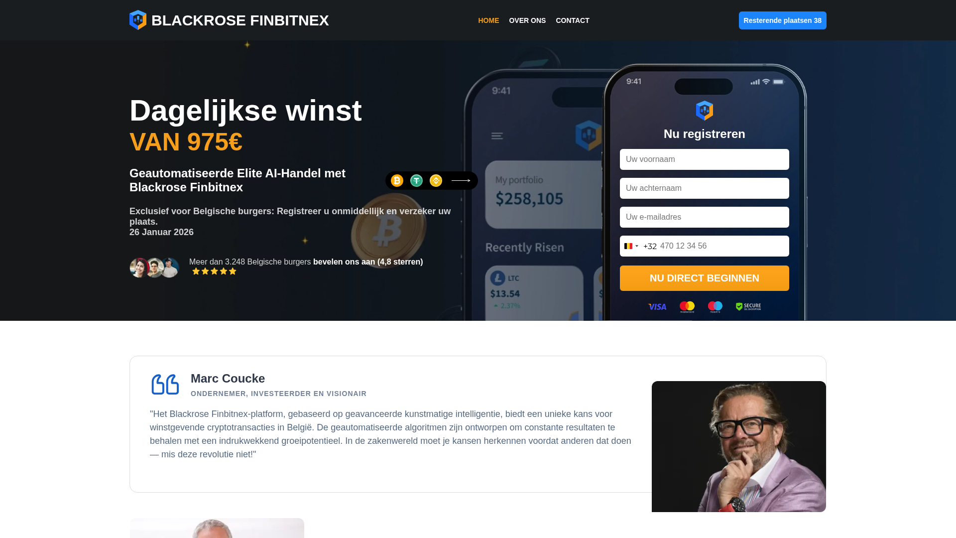 Screenshot of blackrose-finbitnex-be.net
