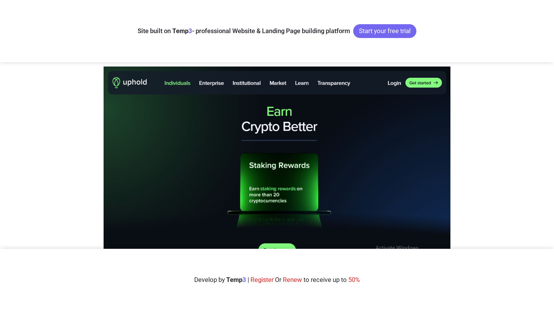 Screenshot of sso-uphold-cloud.tem3.io