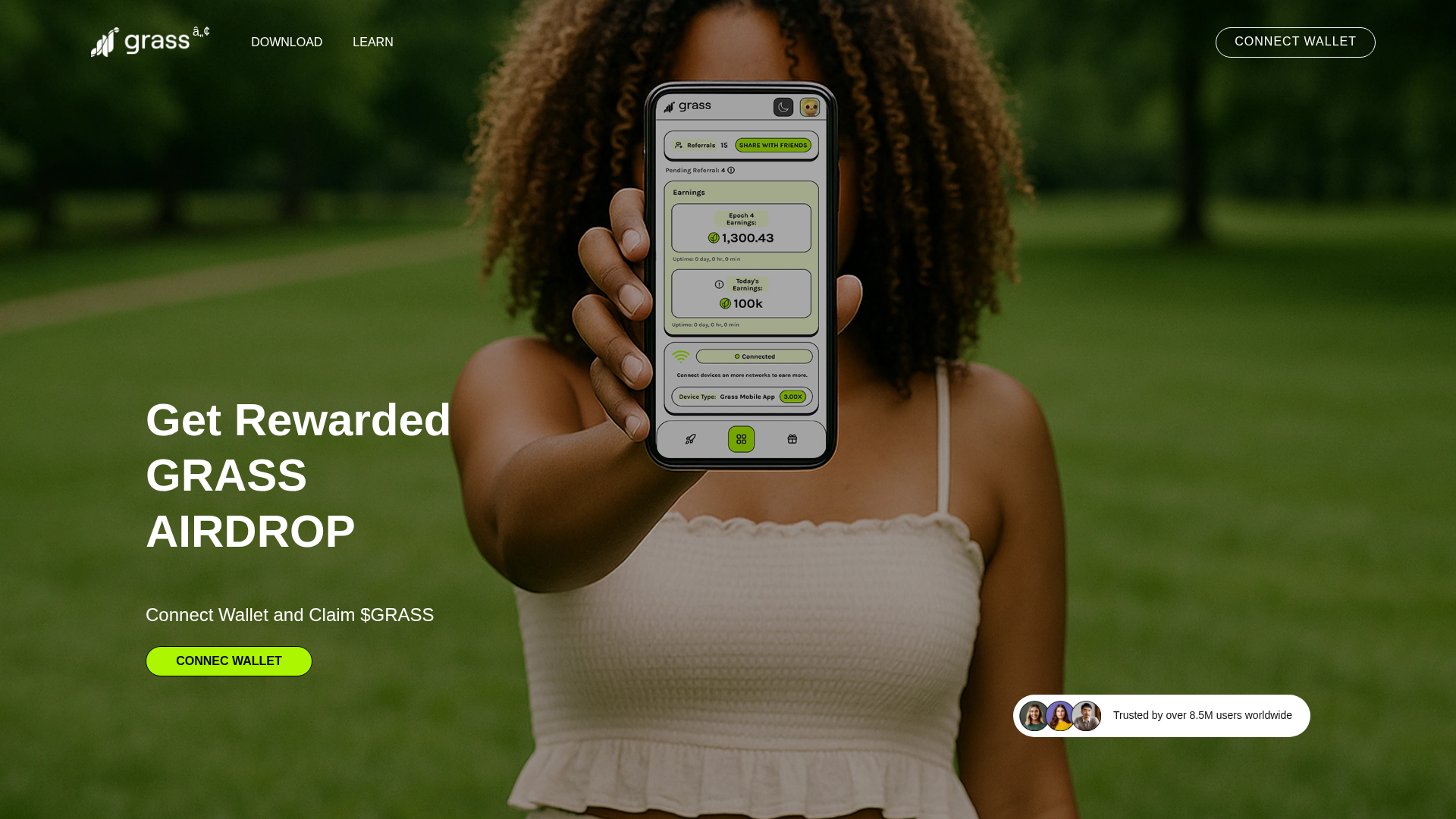 Screenshot of grass.onsol.fun