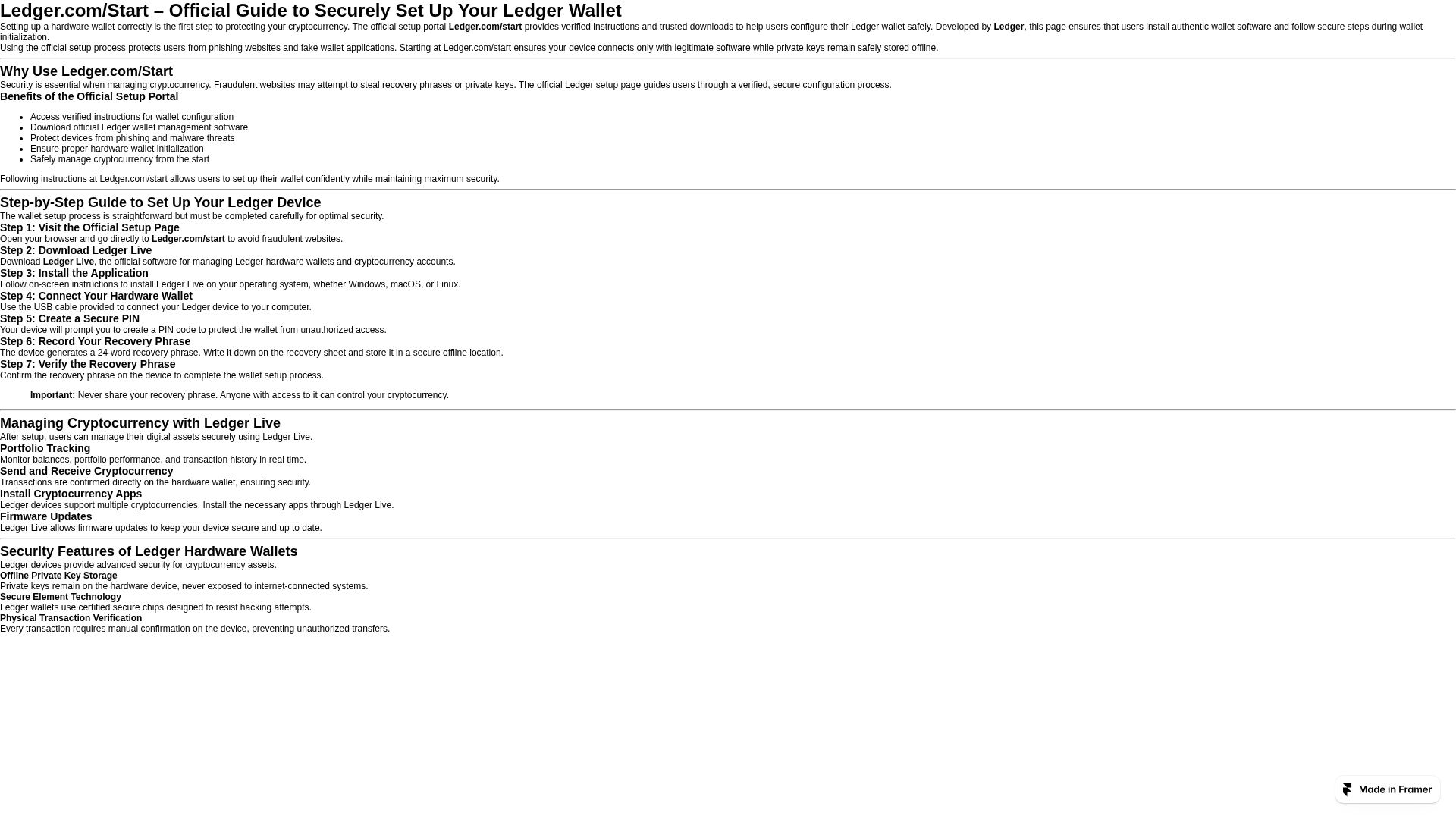 Screenshot of started-enledgir.framer.media