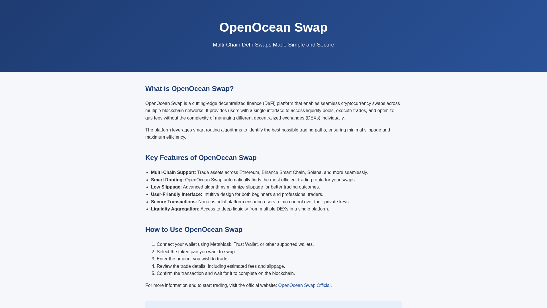 Screenshot of indirecting-openocean-swap.pages.dev