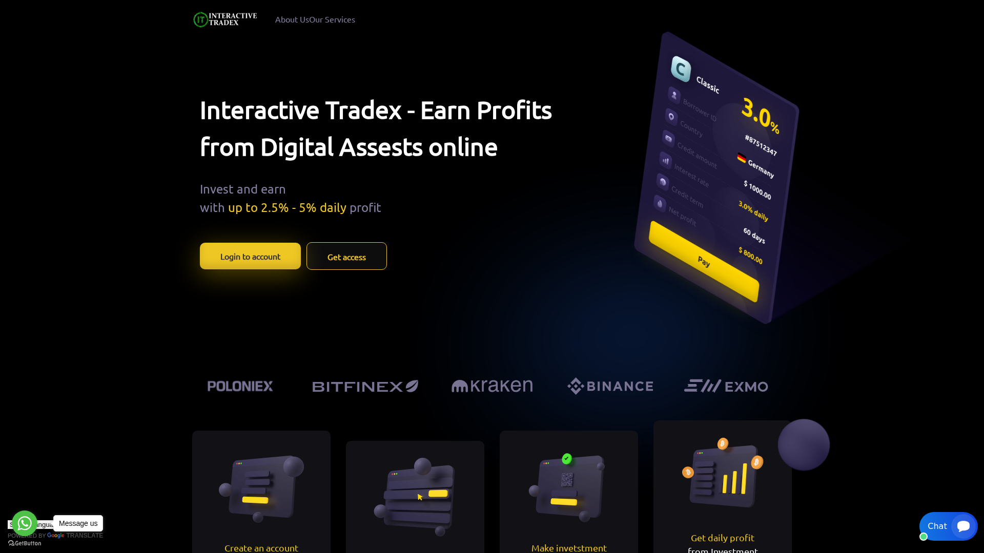 Screenshot of interactive-tradex.com