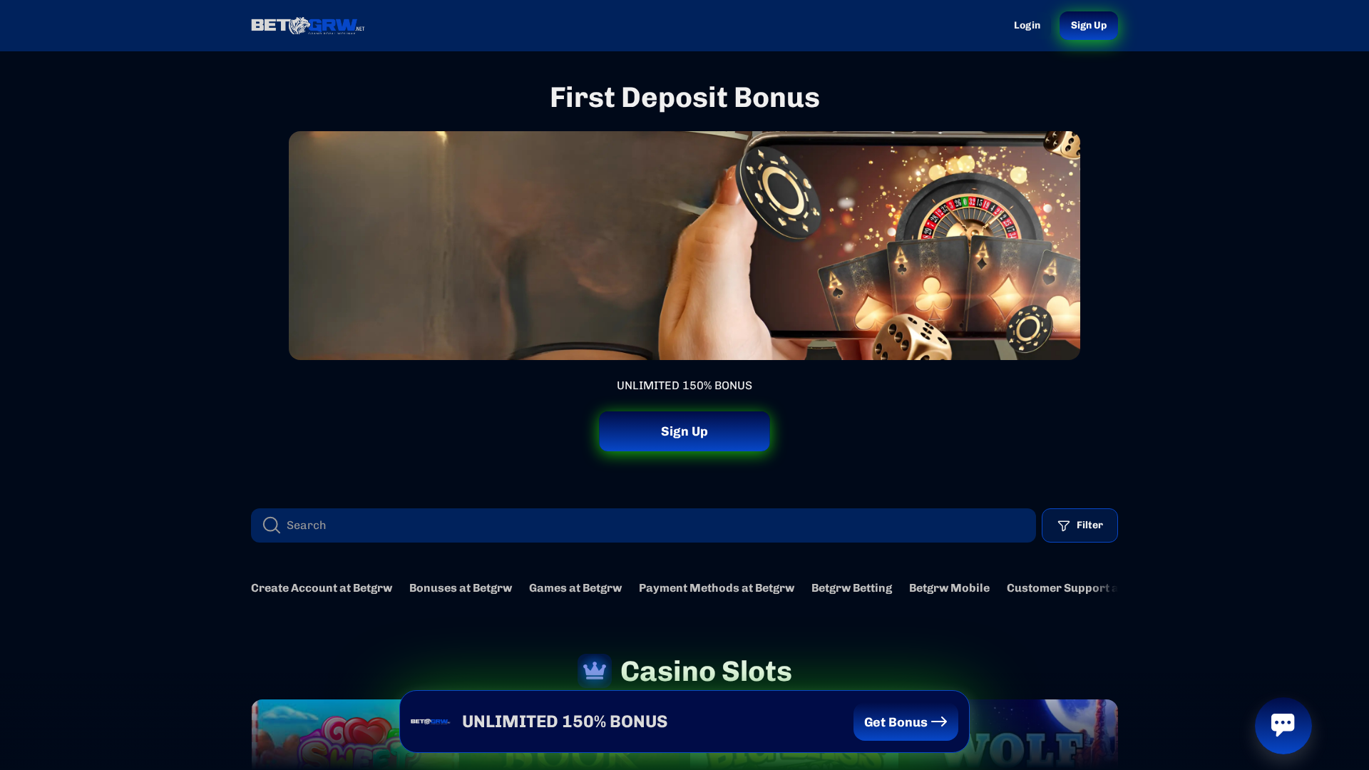 Screenshot of betgrw.co.com