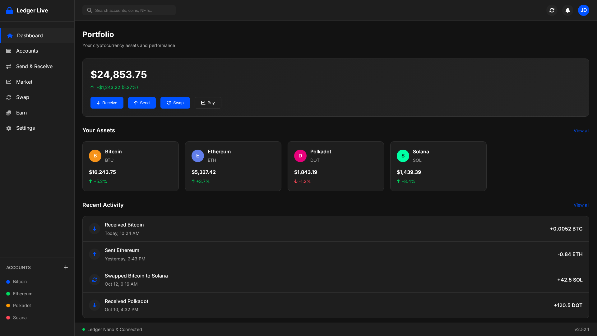Screenshot of desktop-ledgar.pages.dev