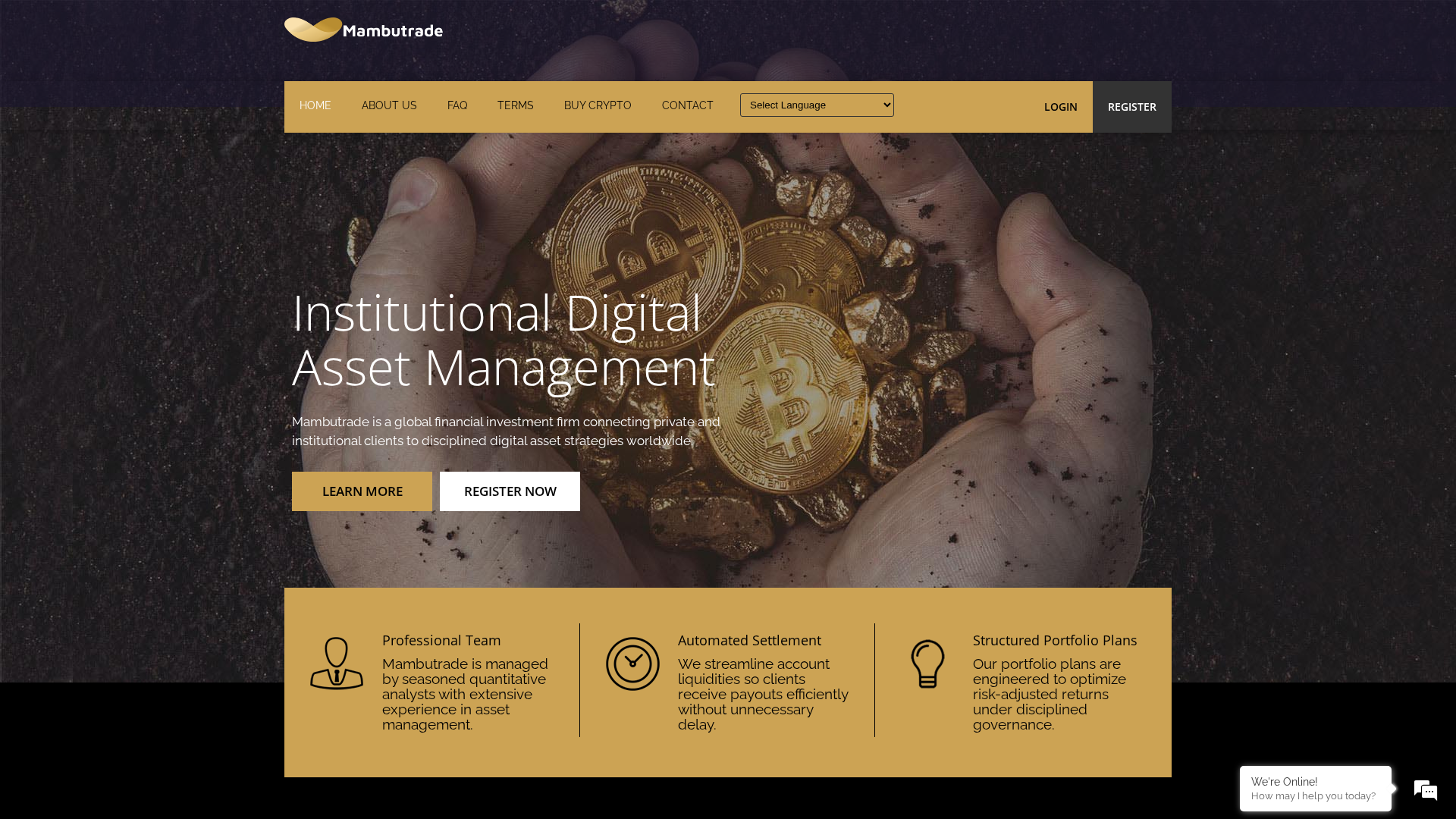 Screenshot of mambutrade.com