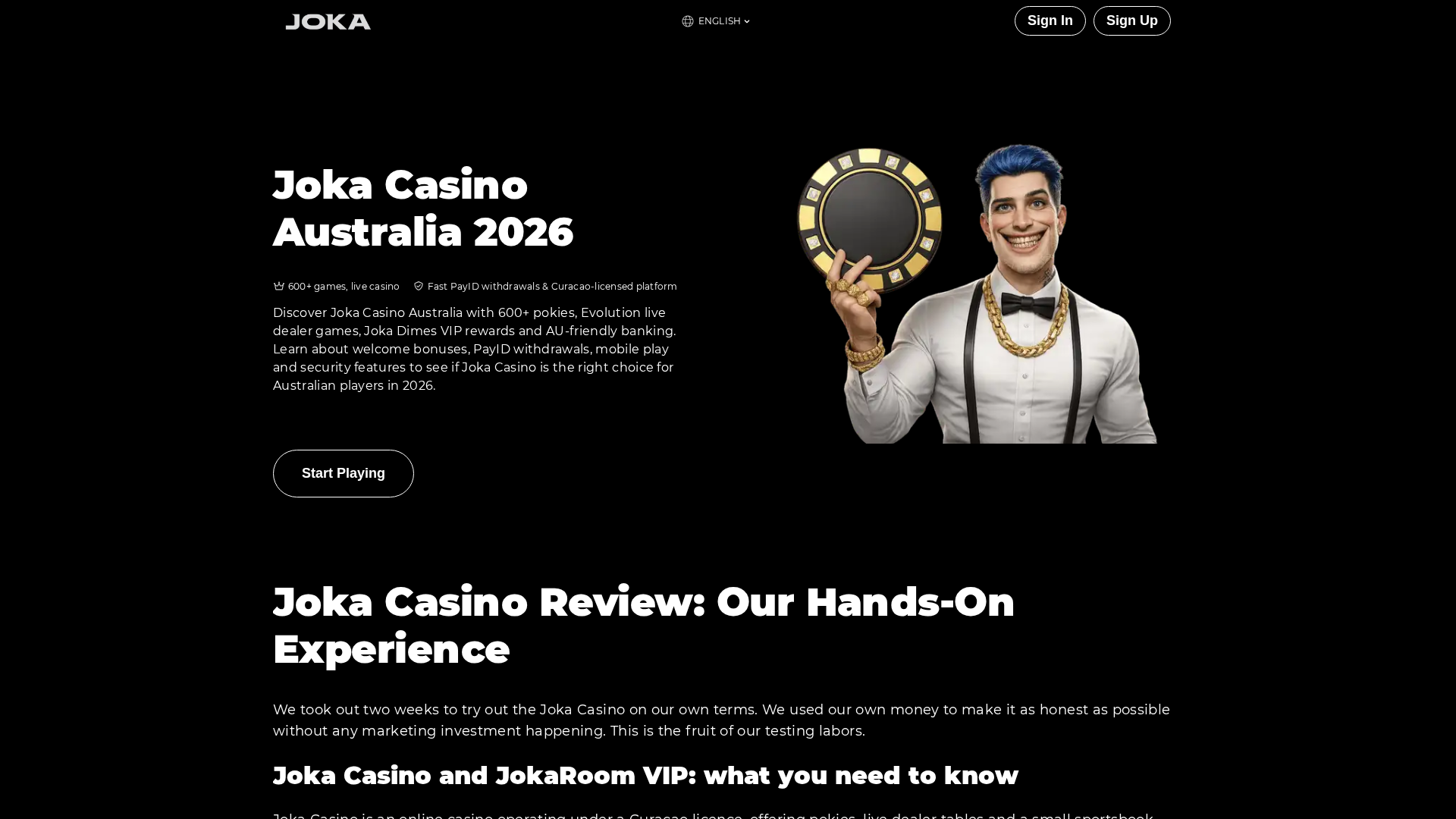 Screenshot of joka-online-casino-login3.com