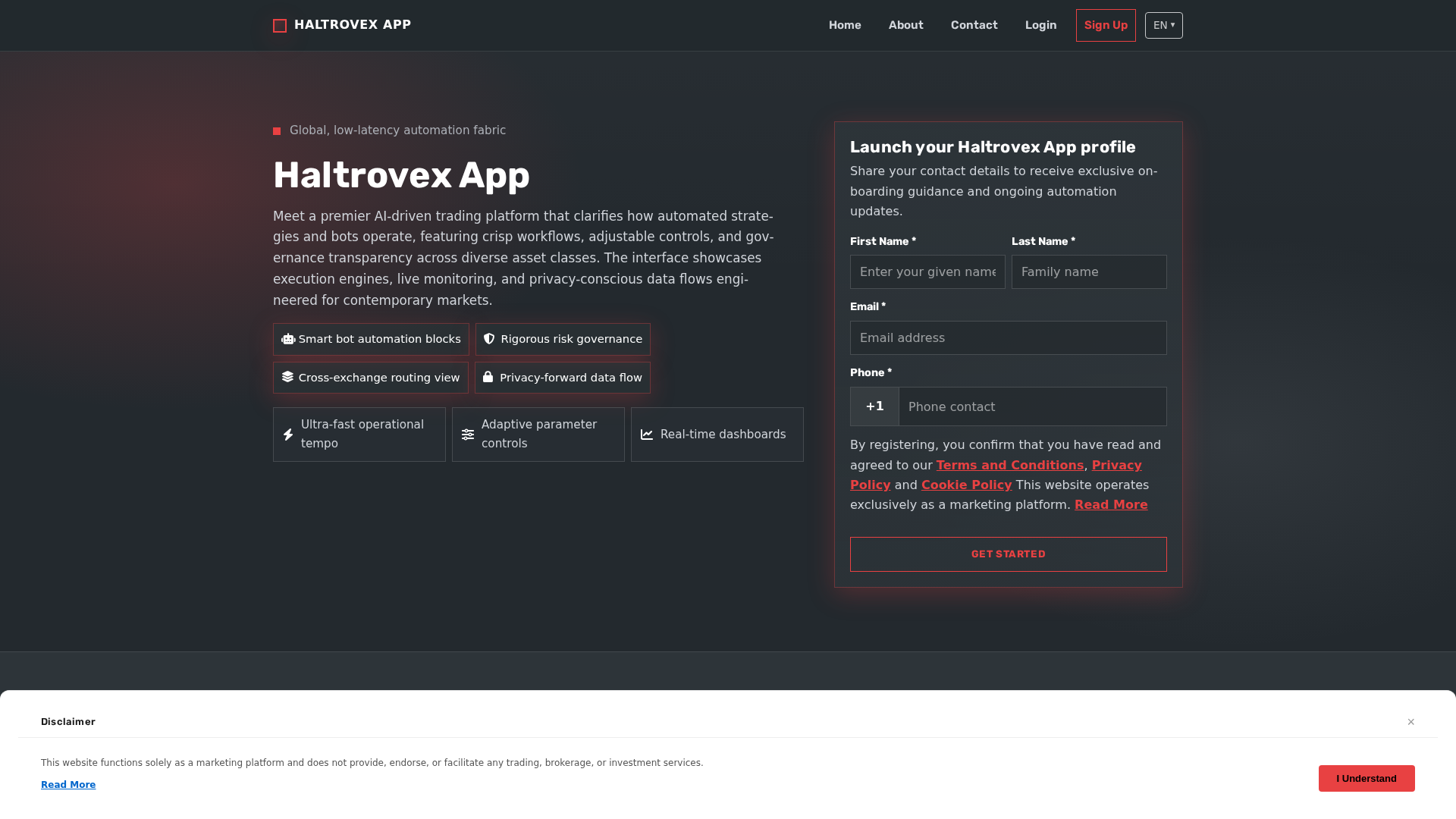 Screenshot of haltrovex-app-software.com