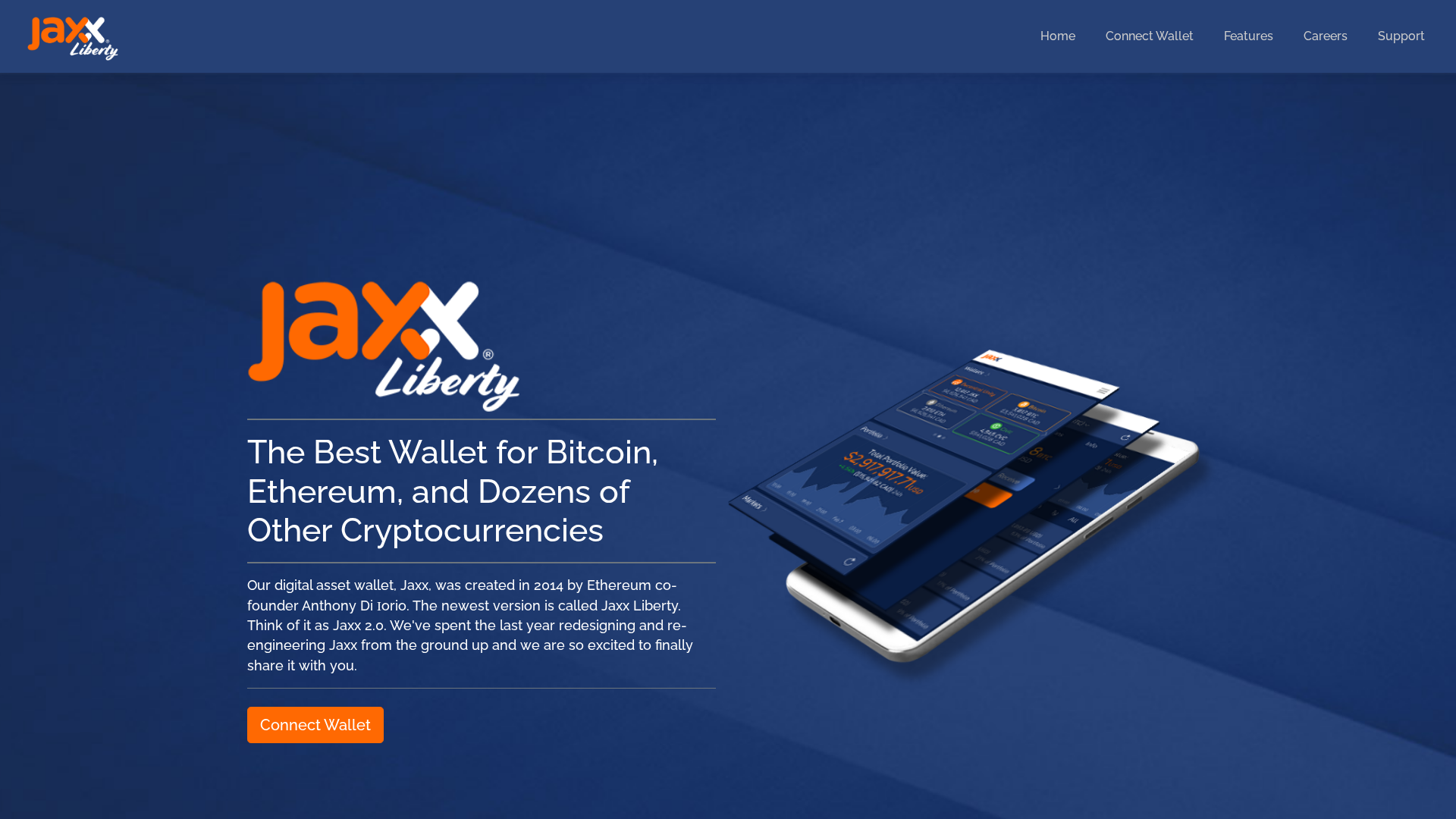 Screenshot of jaxx-wallet.cc