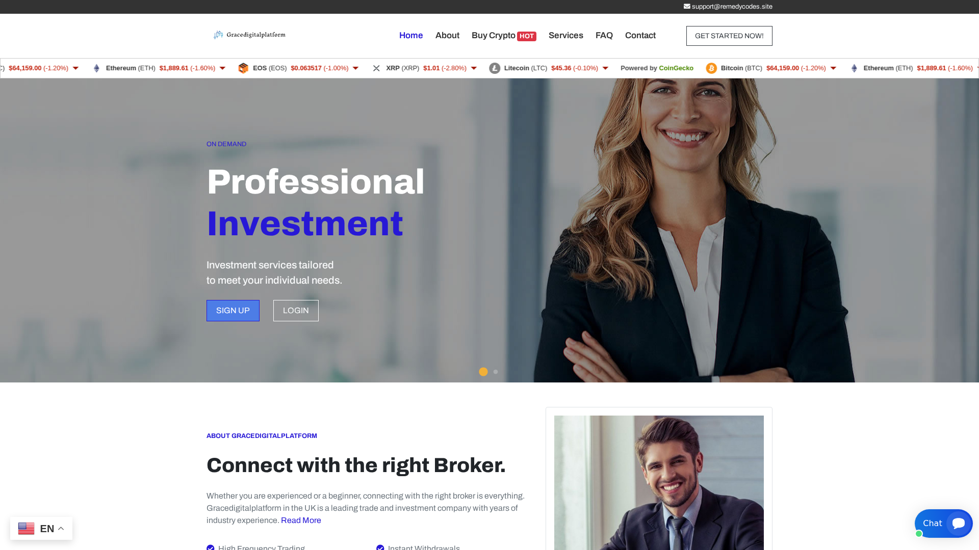 Screenshot of gracedigitalplatform.com