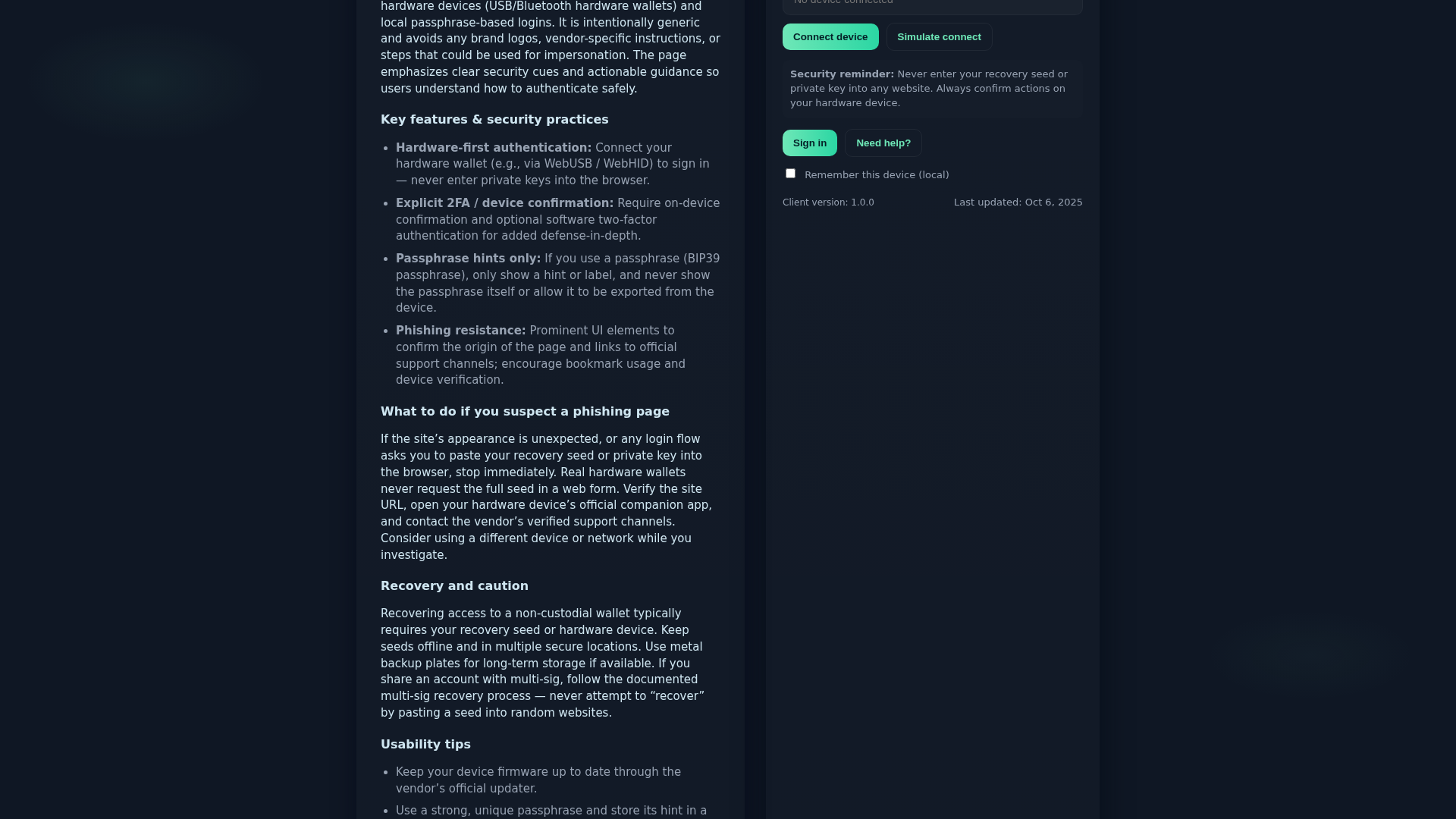 Screenshot of logn-trezrr-page-en.pages.dev
