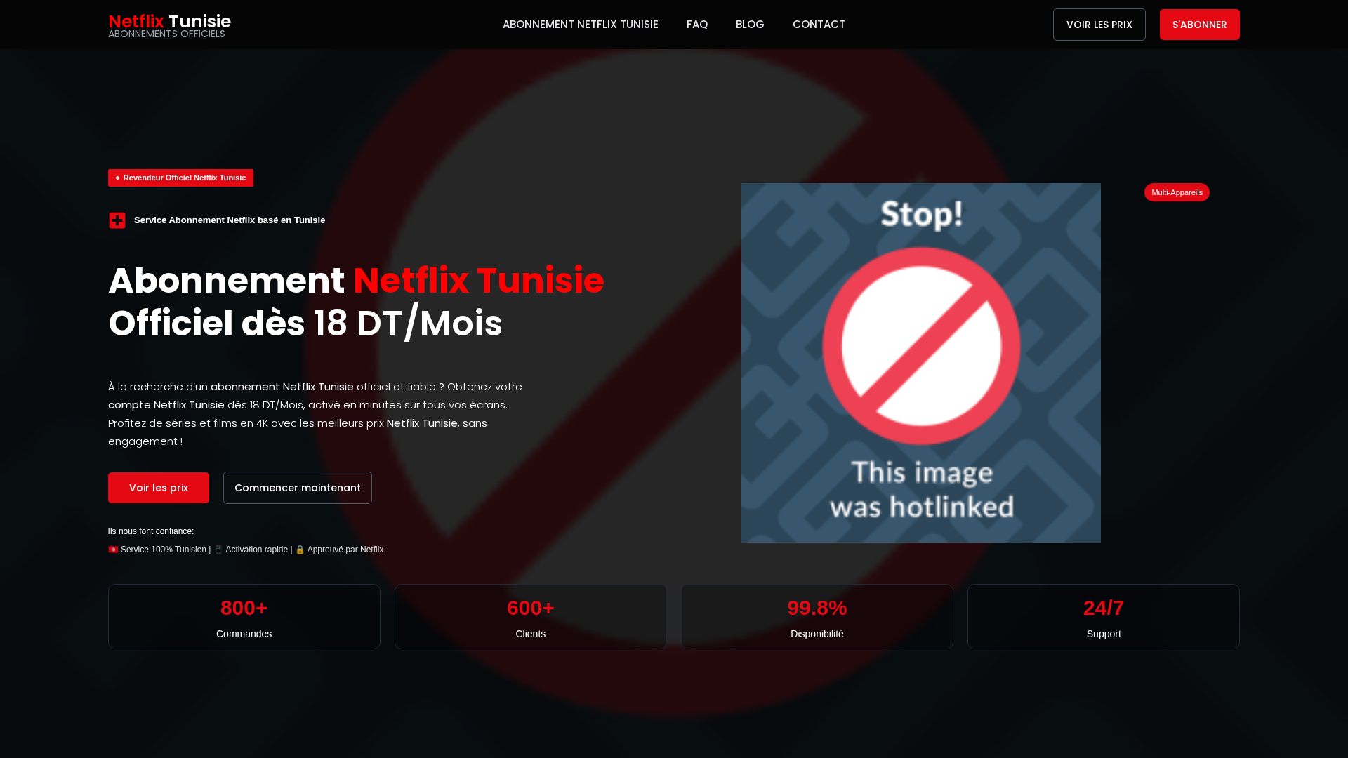 Screenshot of netflixtunisie.com.tn