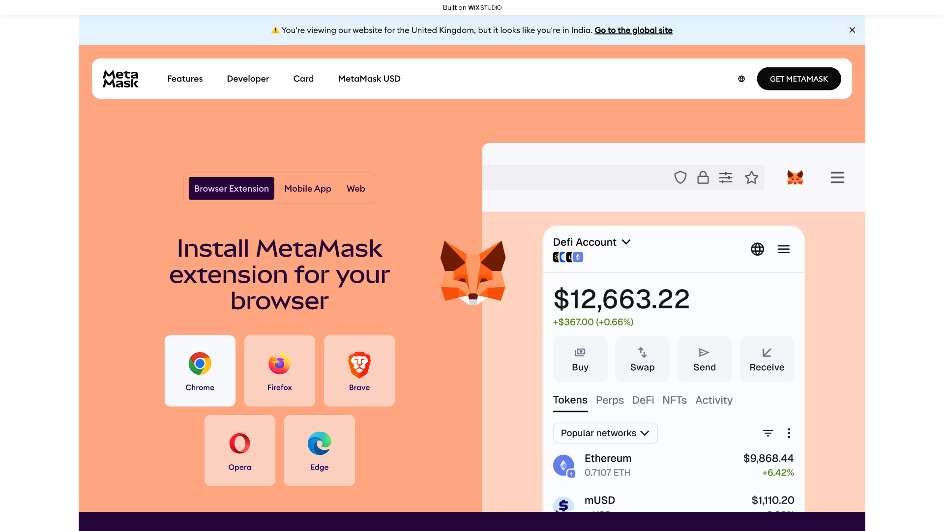 Screenshot of pages-metmaskcdn.wixstudio.com