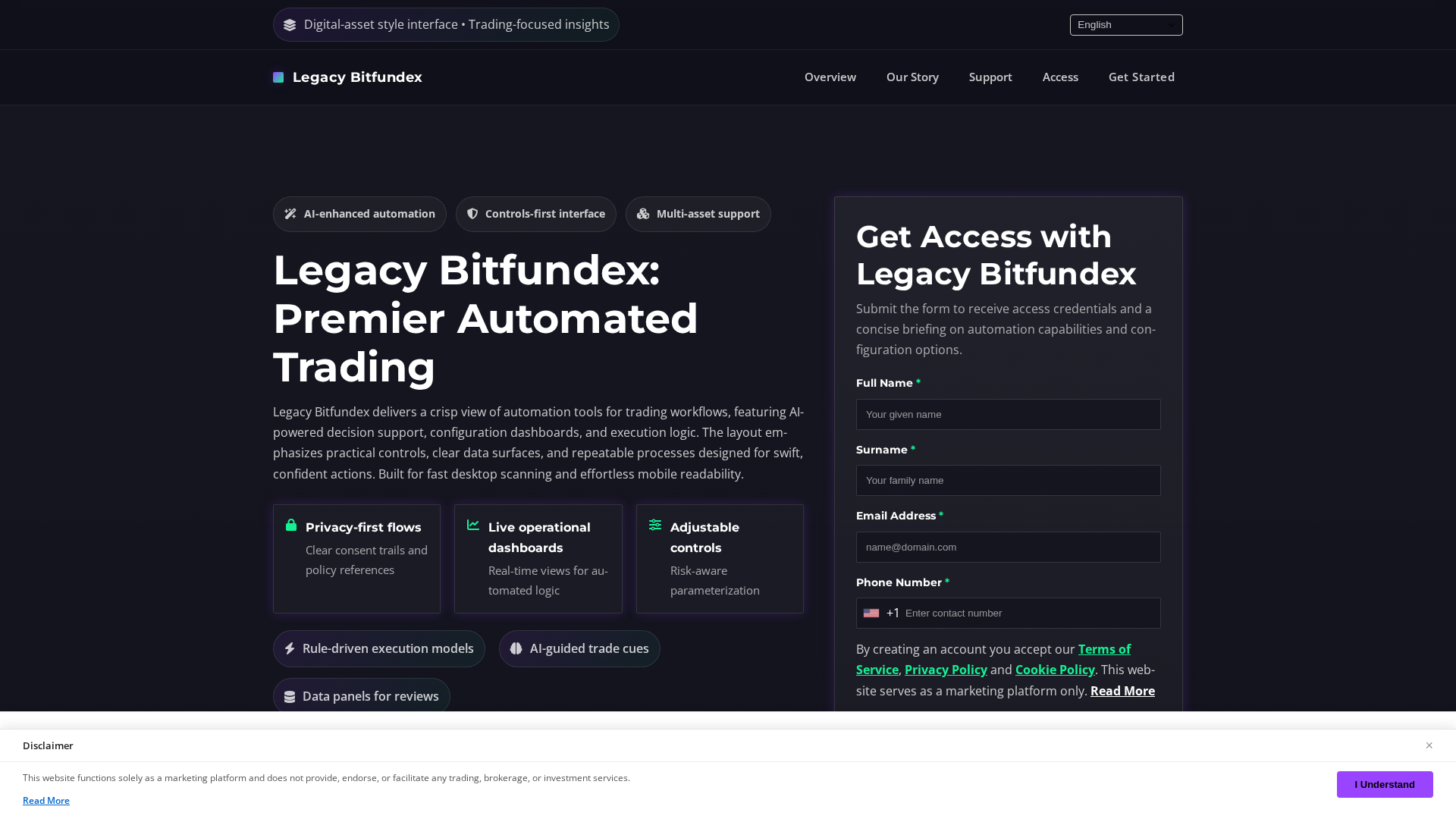 Screenshot of legacybitfundexengine.com