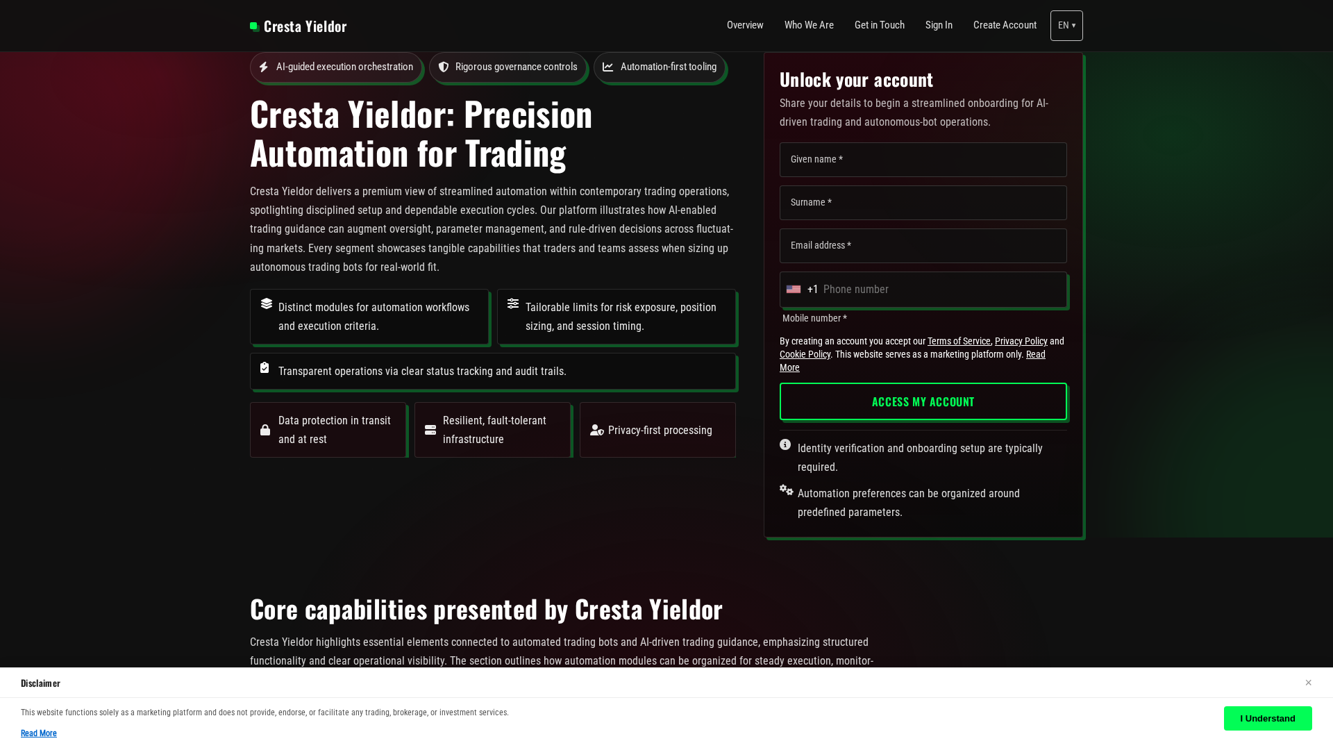 Screenshot of cresta-yieldor.digital