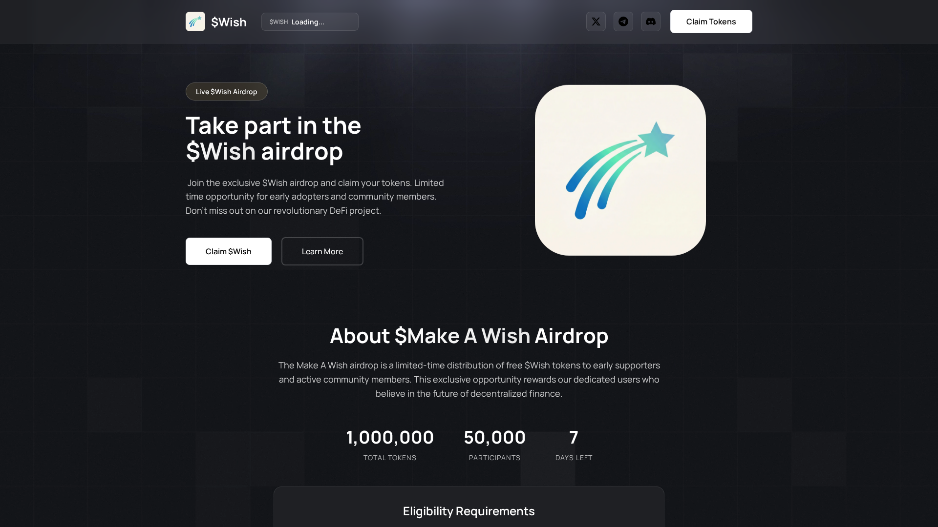 Screenshot of claim-wish.pages.dev