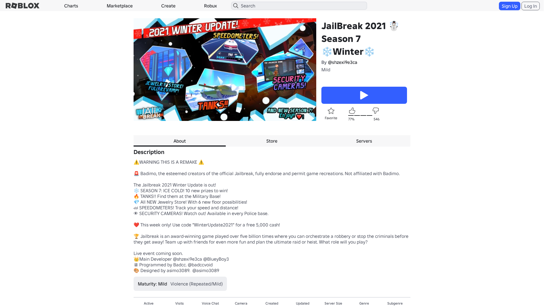 Screenshot of www.roblox.com.ml