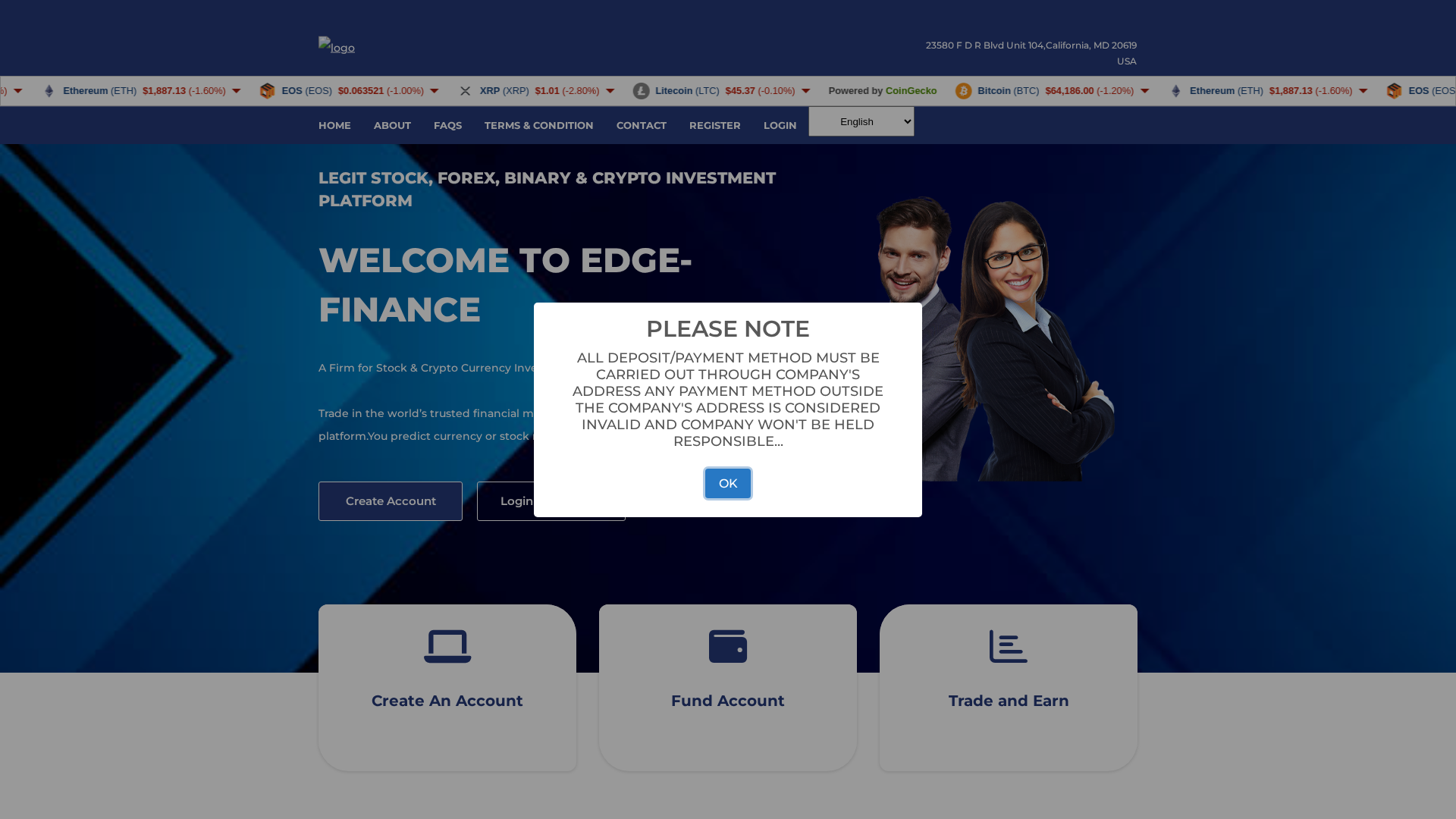 Screenshot of edge-finance.xyz