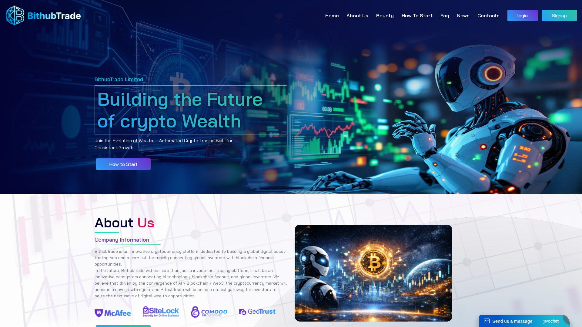 Screenshot of bithubtrade.biz