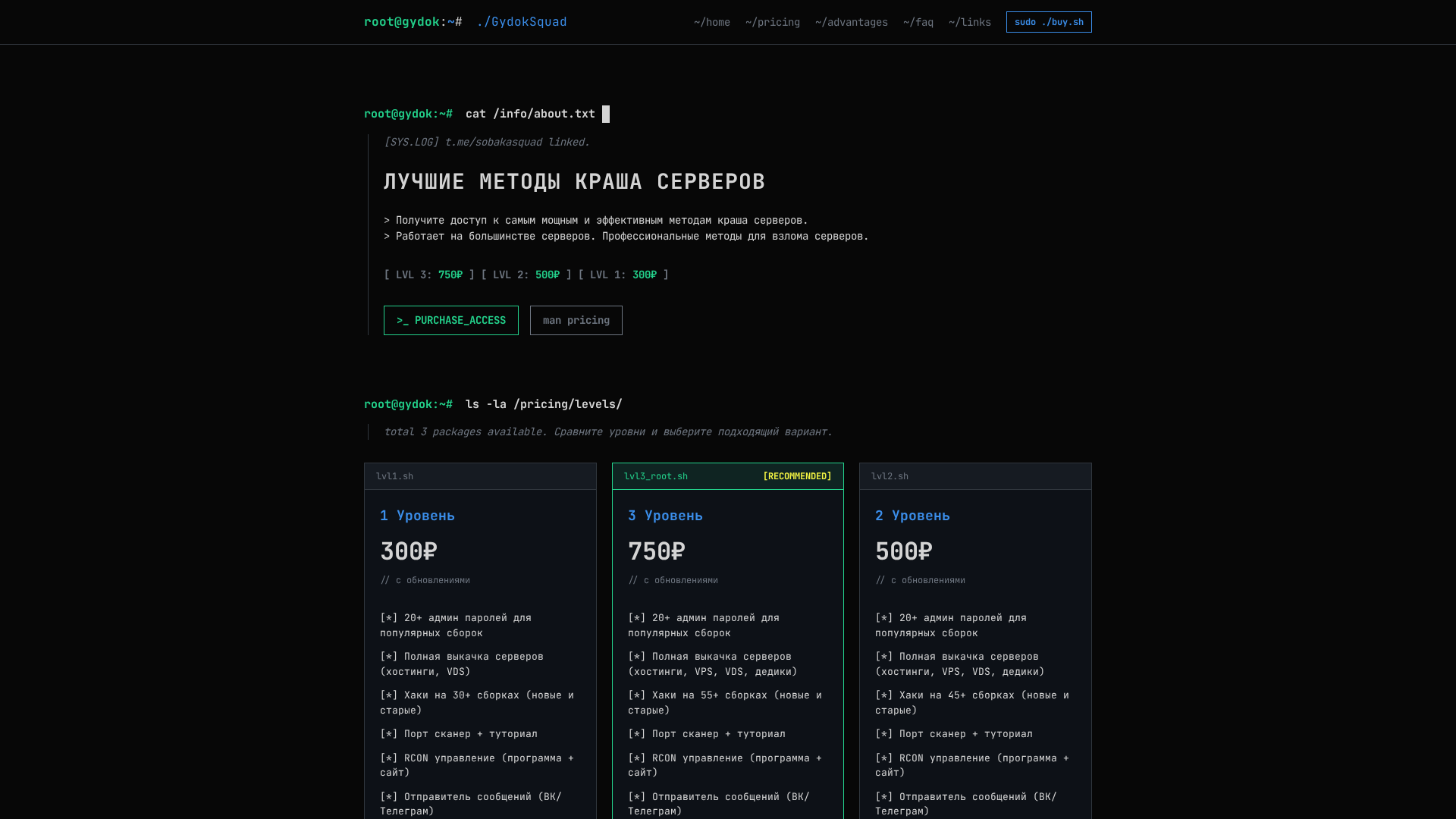 Screenshot of gydoksquad.space