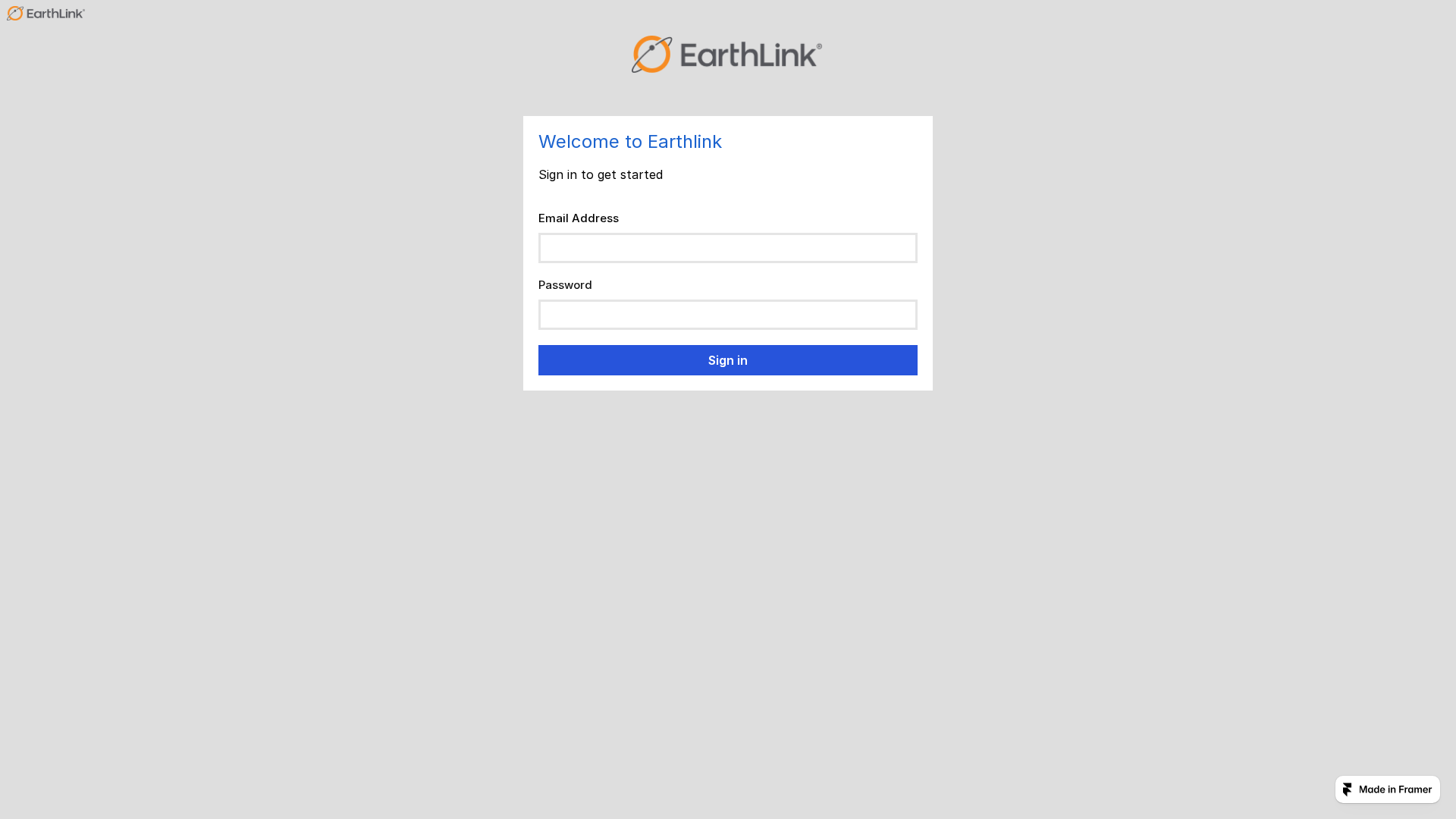 Screenshot of accounts-earthlink-net-webmail.framer.website