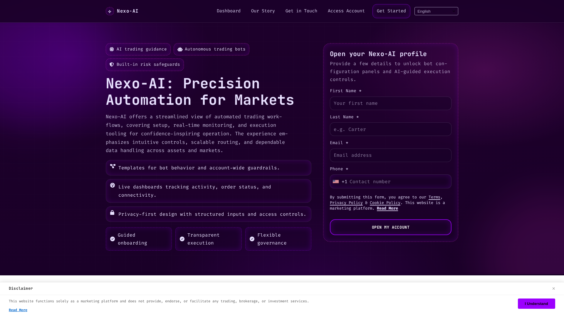 Screenshot of nexo-aisystem.com